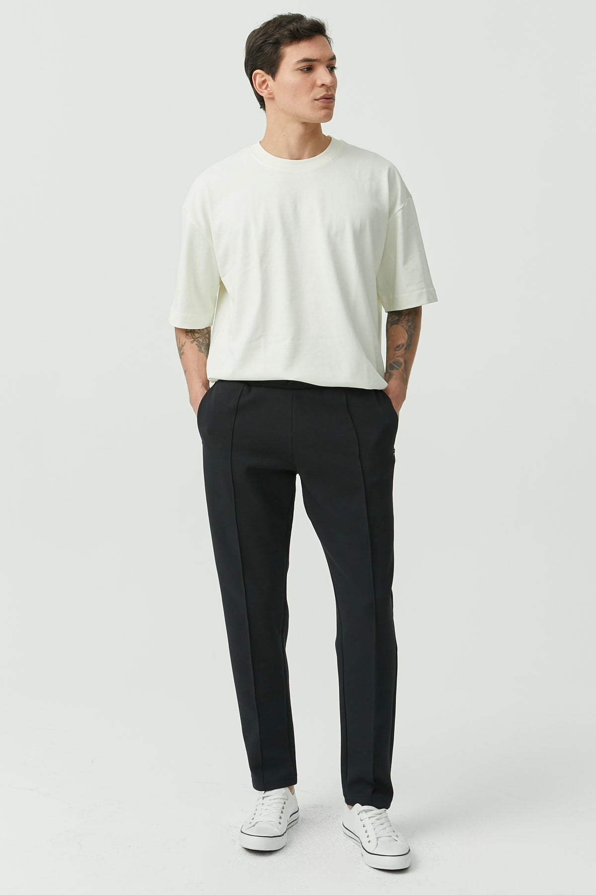 Tied Waist Sweat Pants