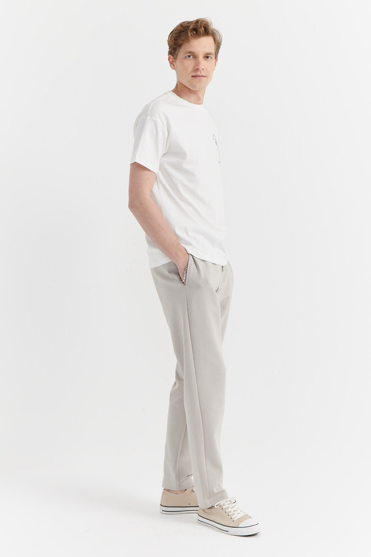 Men's Tied Waist Sweat Bottom