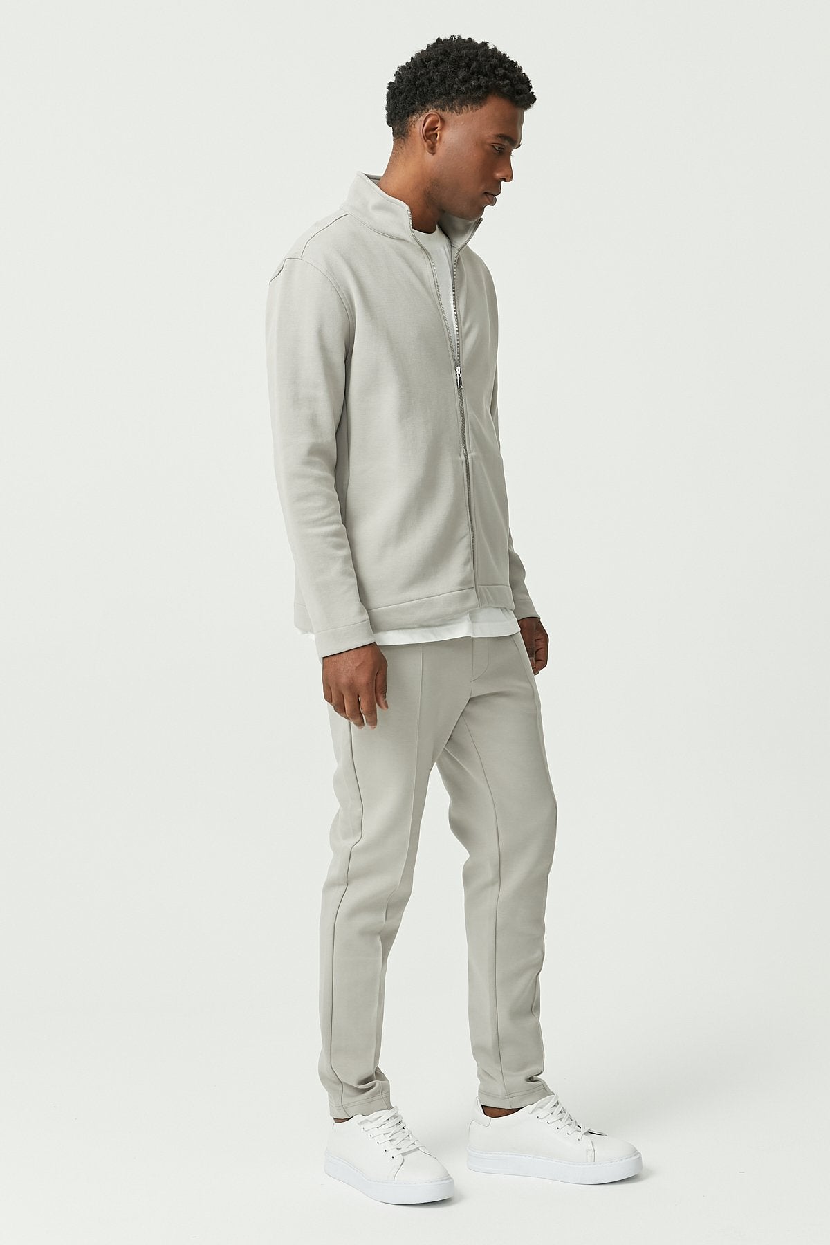 Sweat Pants with Front Stitching Detail