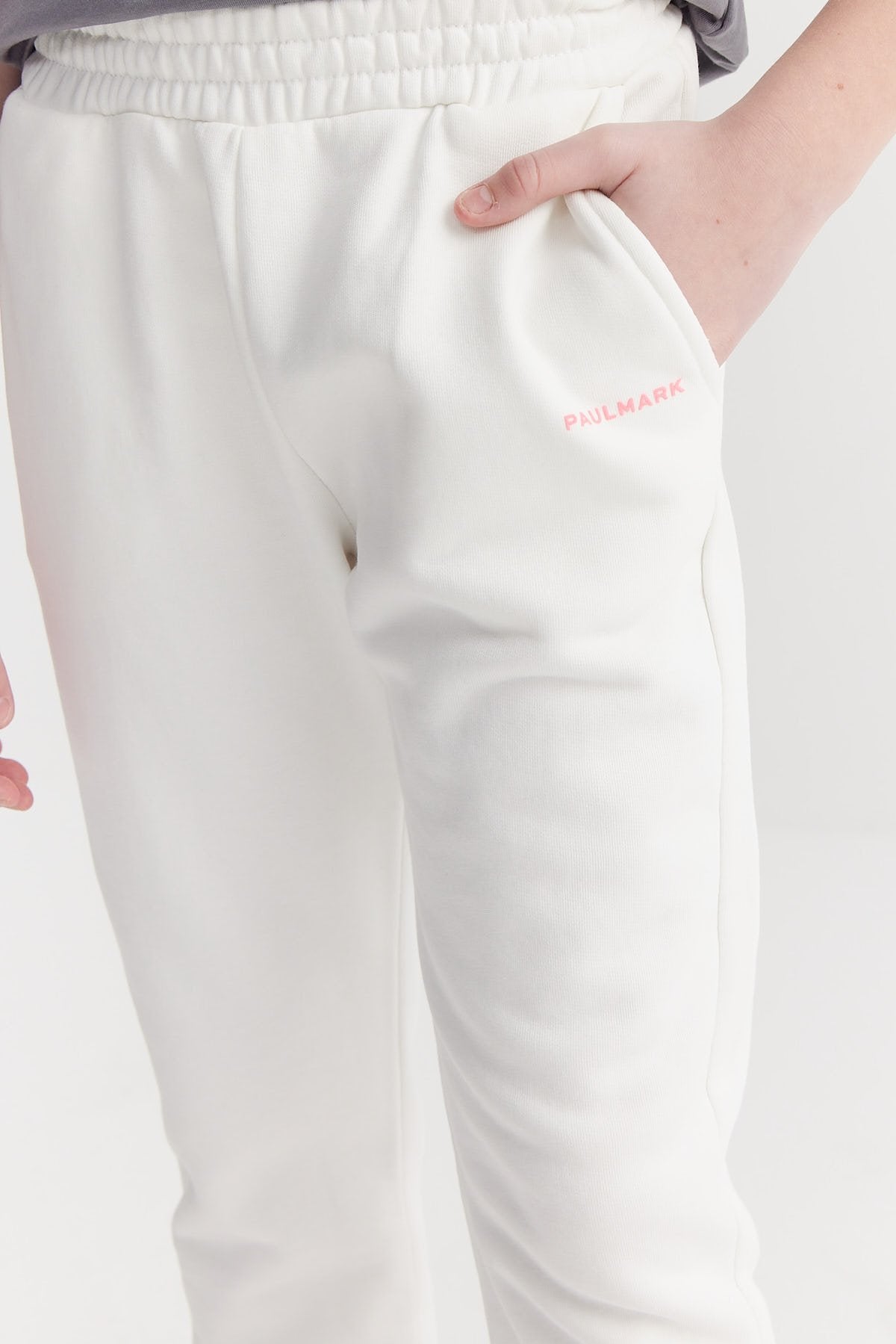 Girl's Sweat Bottom with Elastic Waist and Legs