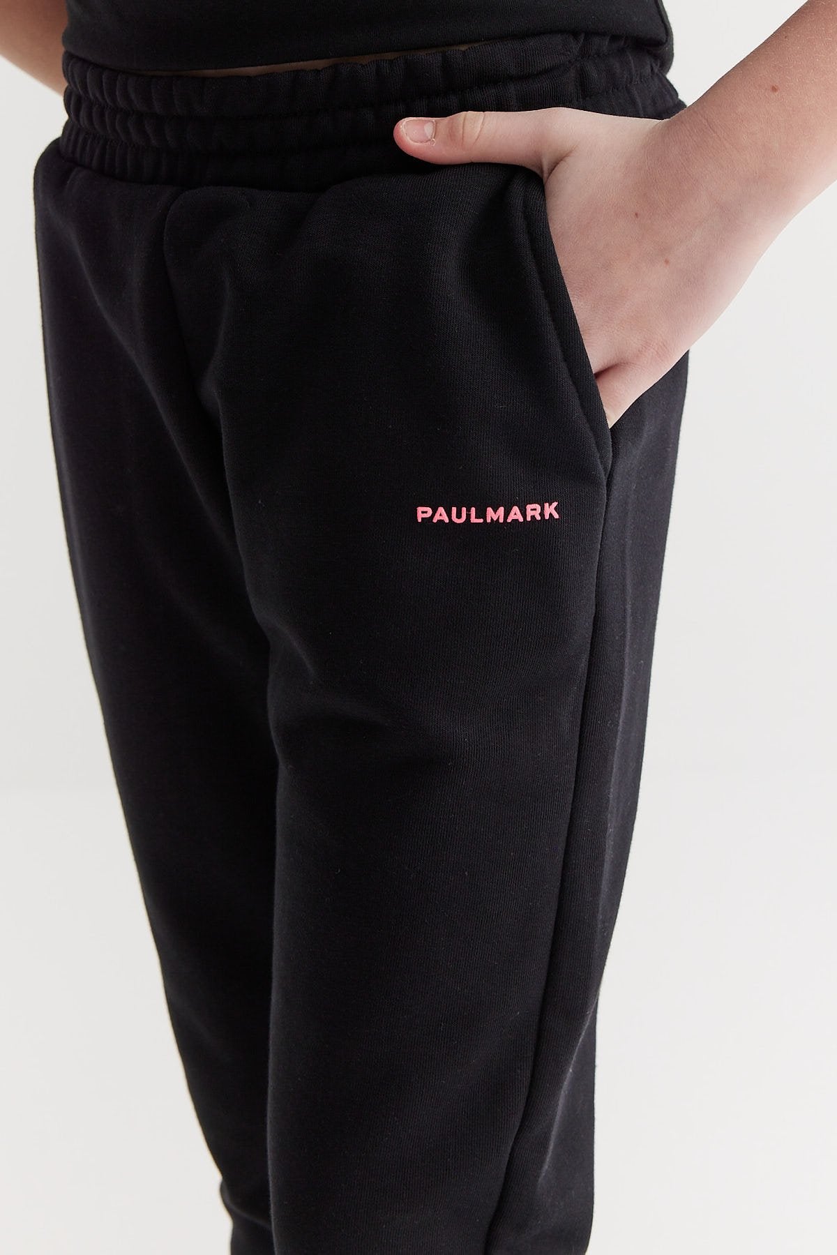 Girl's Sweat Bottom with Elastic Waist and Legs
