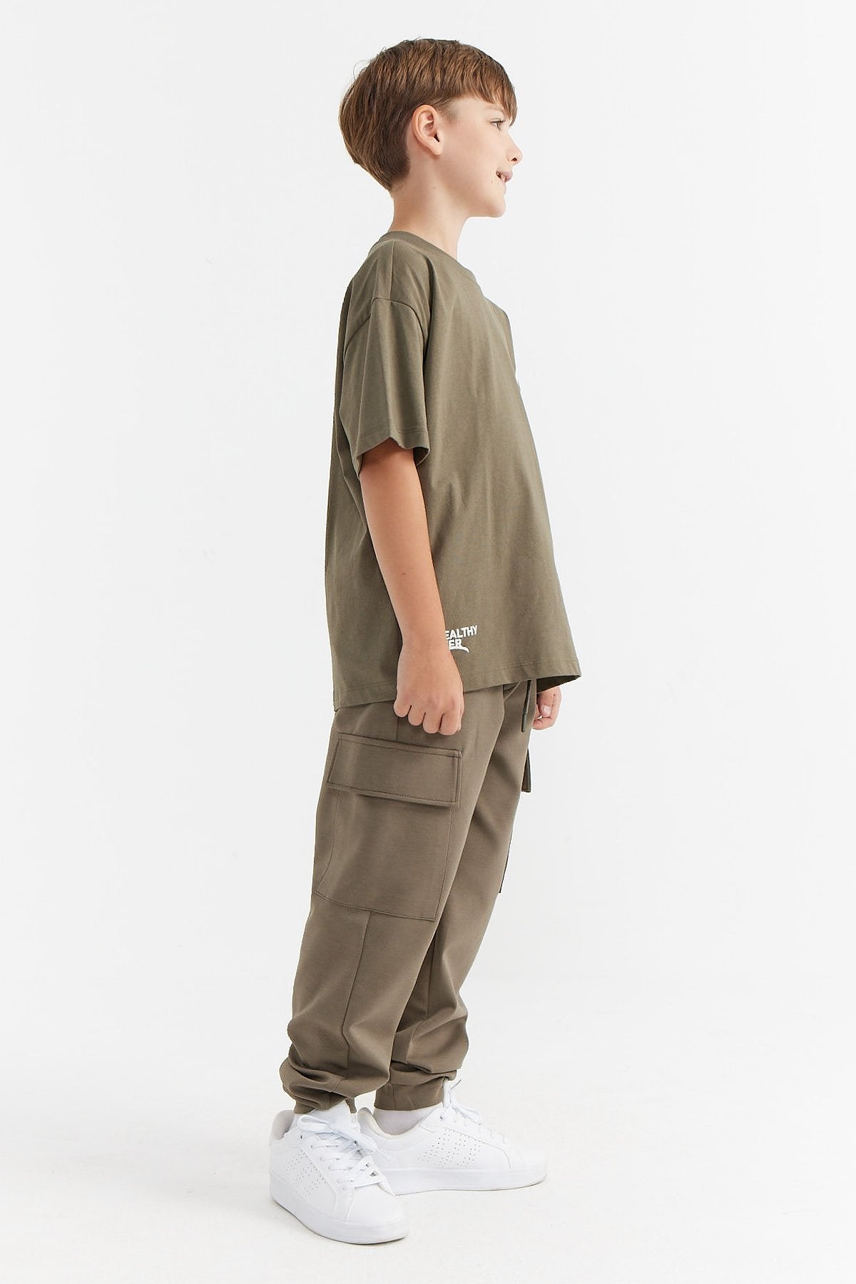 Boys' Cargo Sweat Bottoms with Pockets