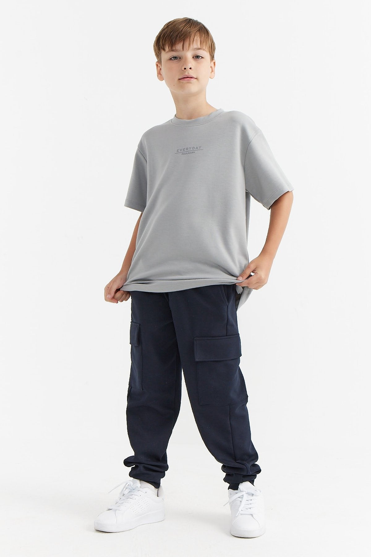 Boys' Cargo Sweat Bottoms with Pockets