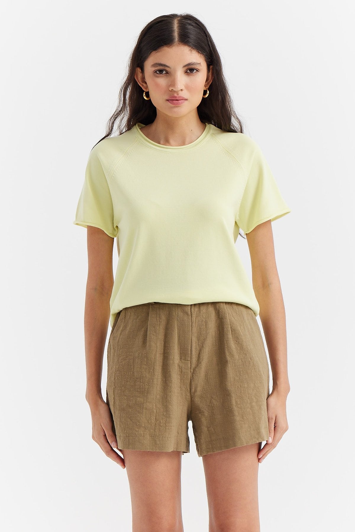 Women's Crew Neck Knit T-shirt