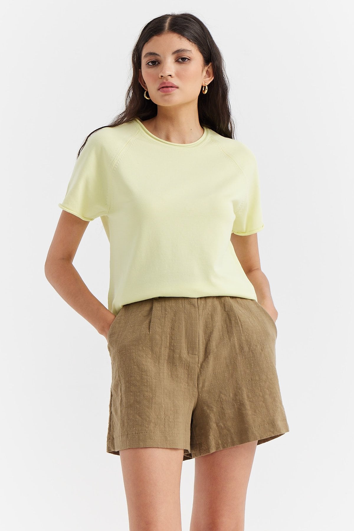 Women's Crew Neck Knit T-shirt