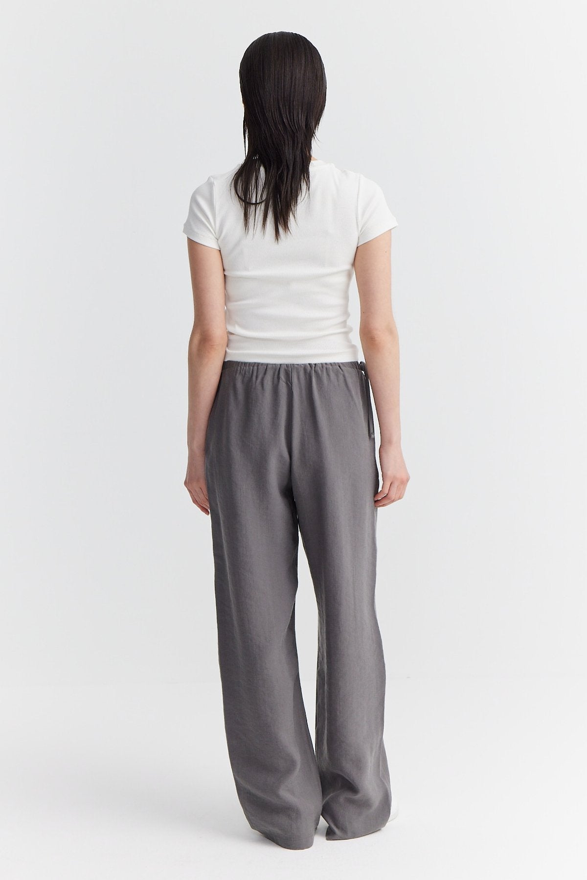 Women's Waist Detailed Wide Leg Trousers