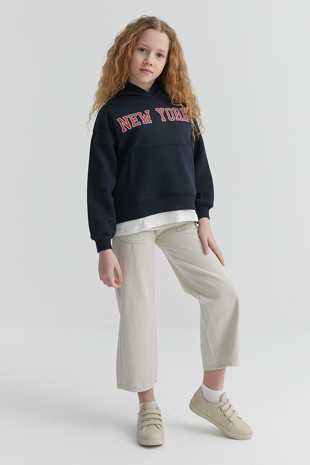 بنطلون قصير واسع الساق للبنات