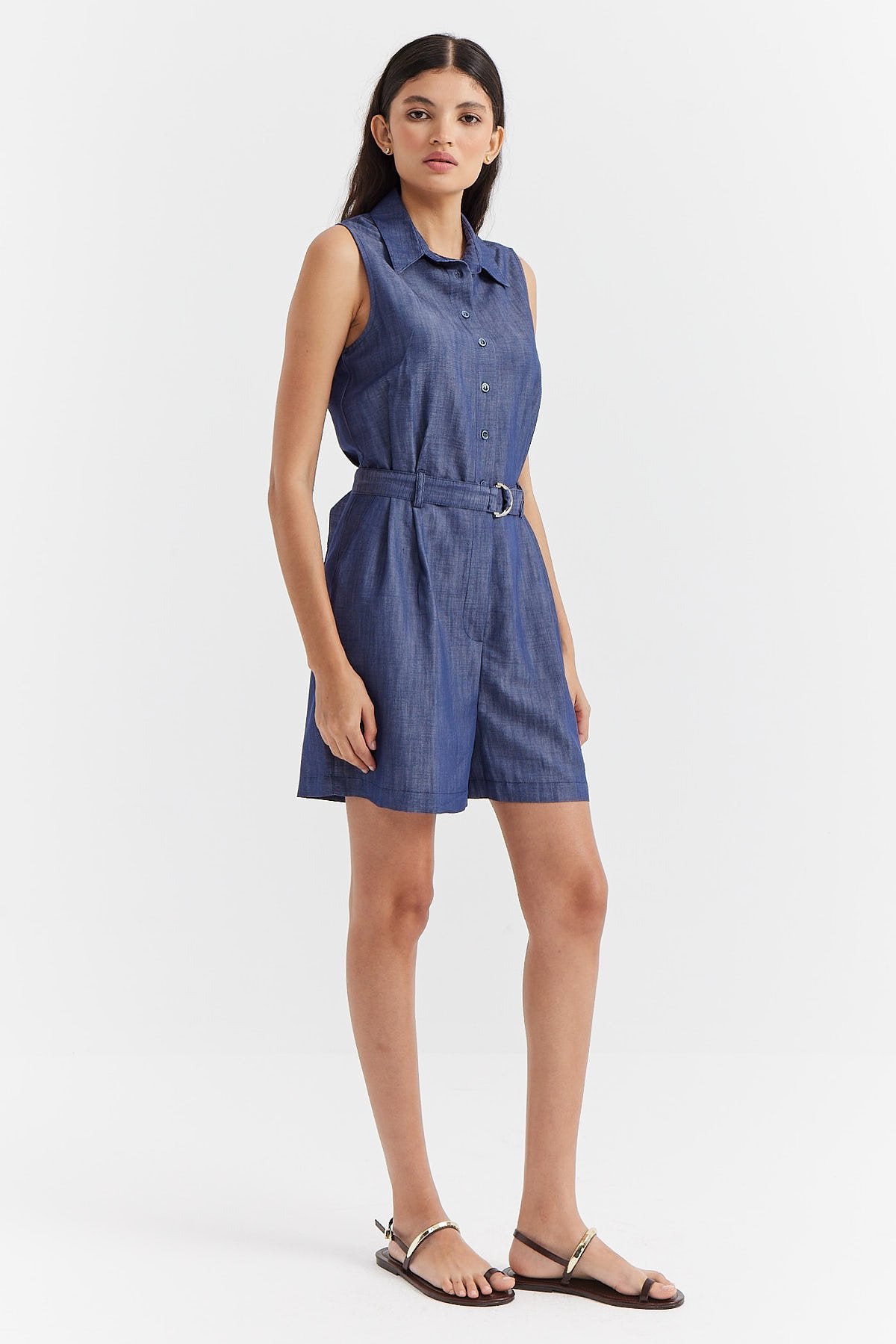 Women's Belt Detailed Jumpsuit