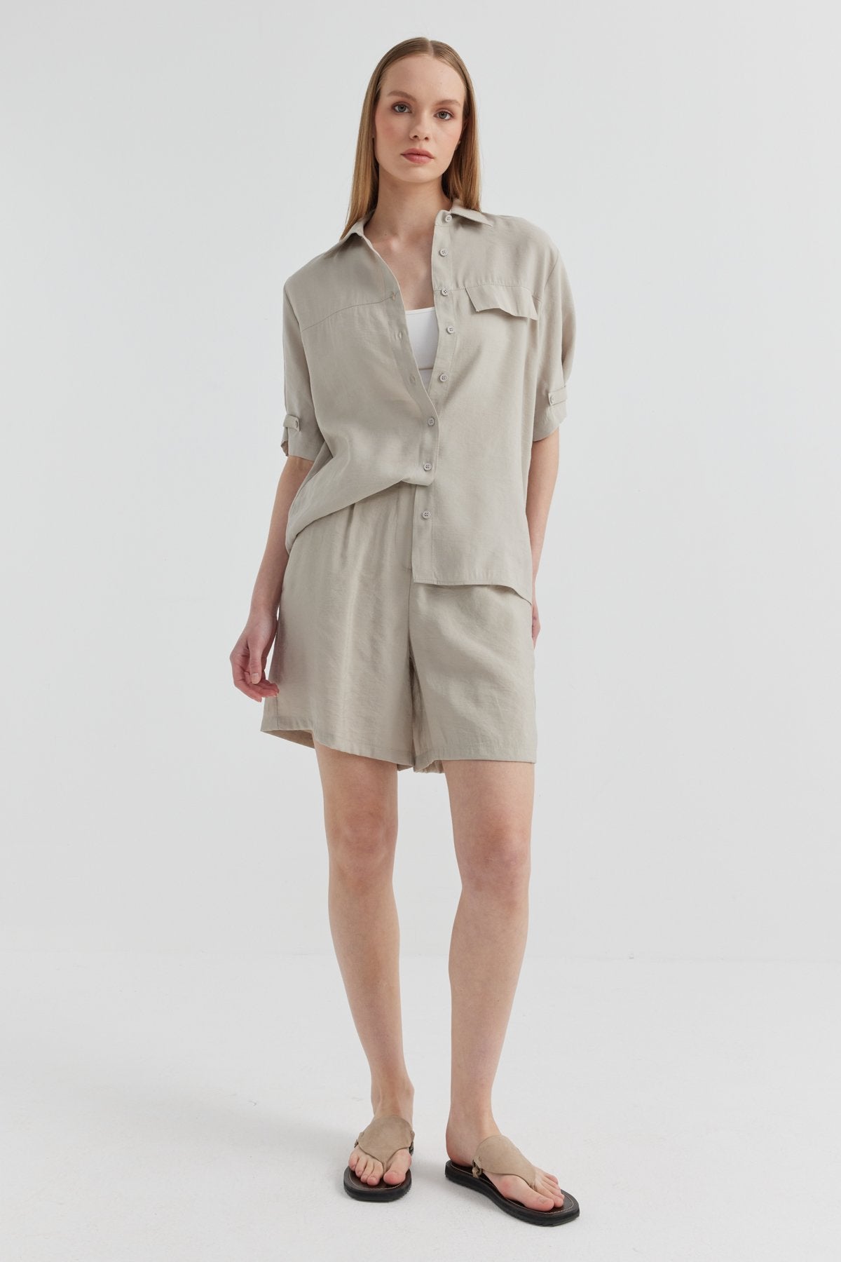 Women's Pleated Detailed Shorts