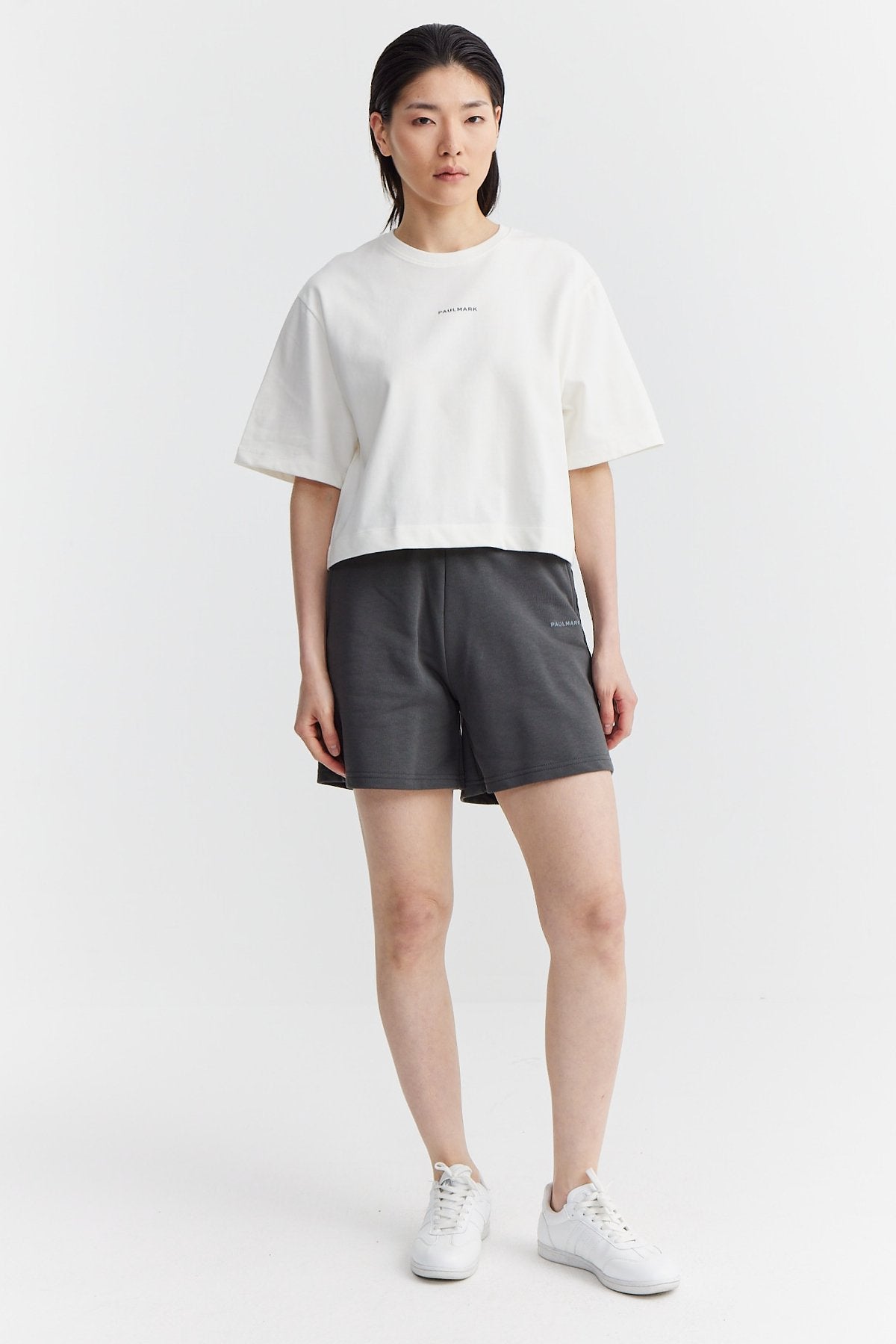 Women's Elastic Waist Paulmark Printed Shorts