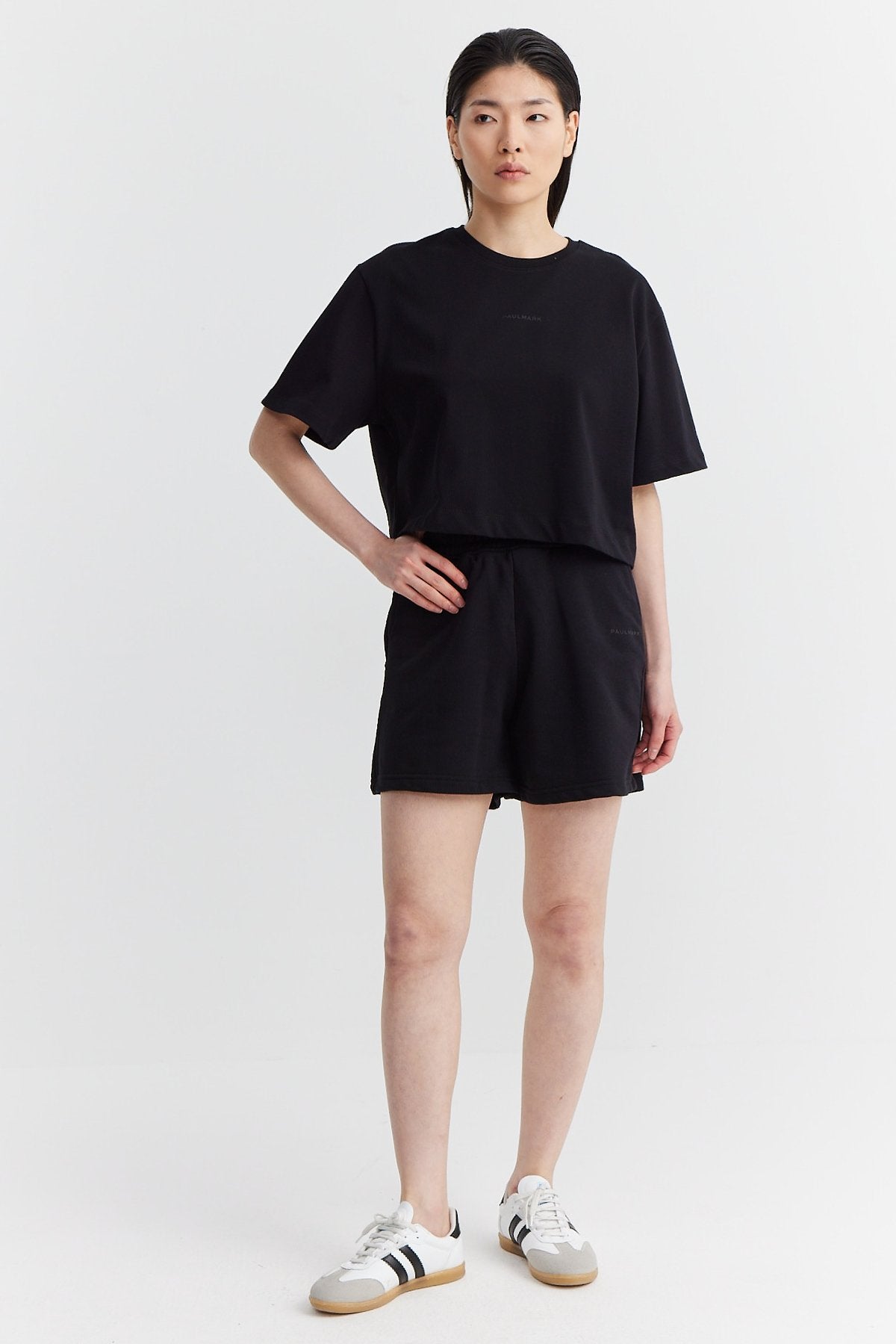 Women's Elastic Waist Paulmark Printed Shorts