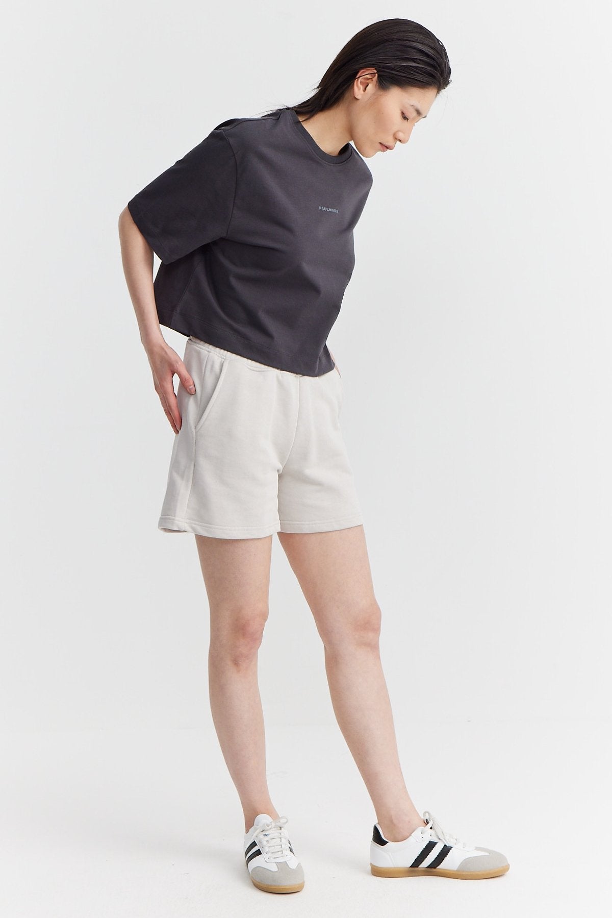 Women's Elastic Waist Paulmark Printed Shorts