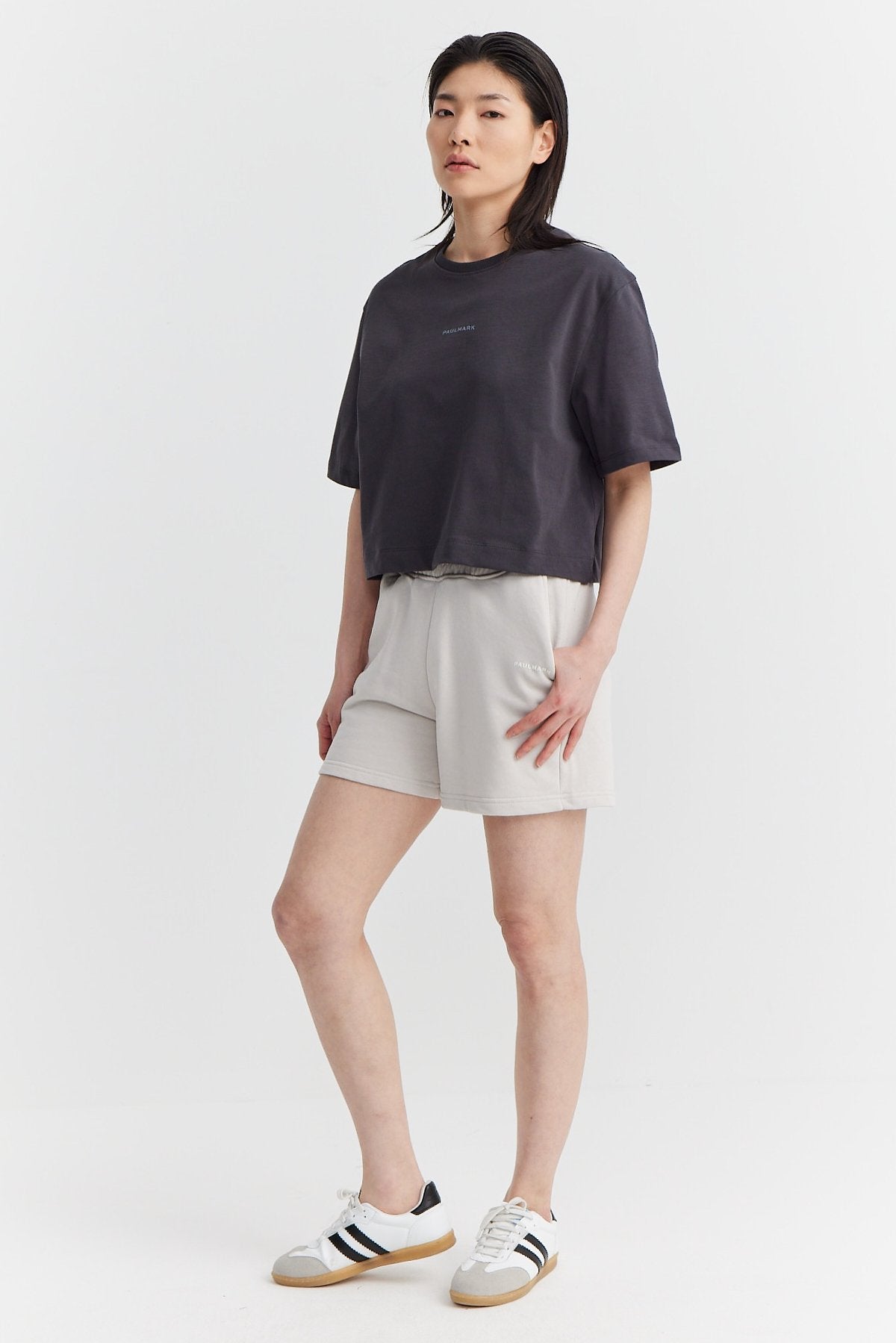 Women's Elastic Waist Paulmark Printed Shorts