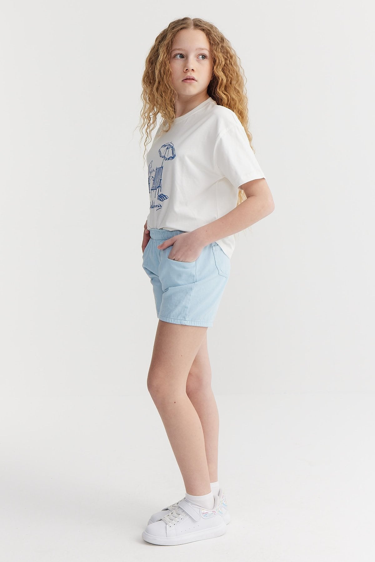 Girl's Elastic Waist Shorts