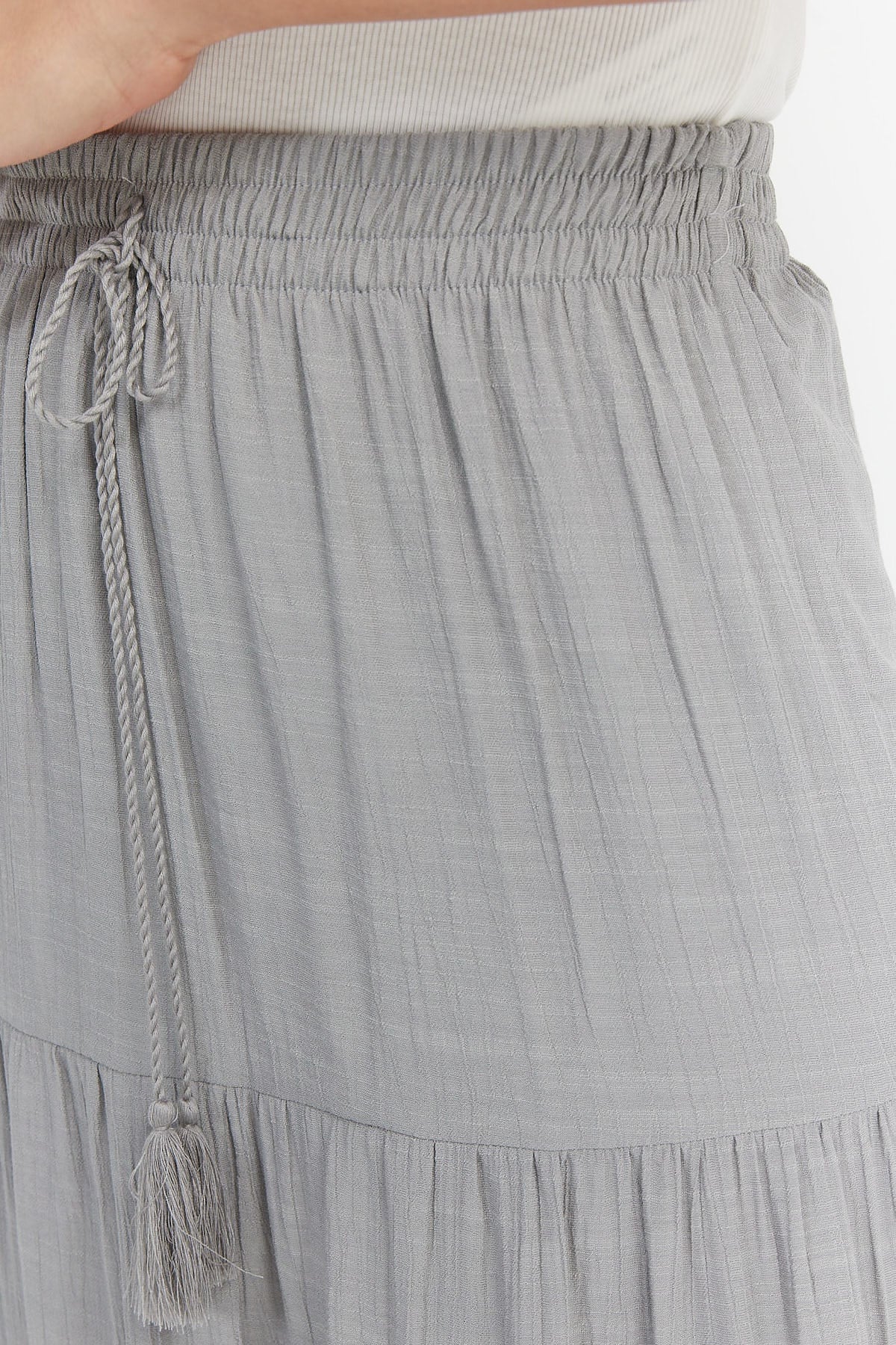 Women's Elastic Waist Long Skirt