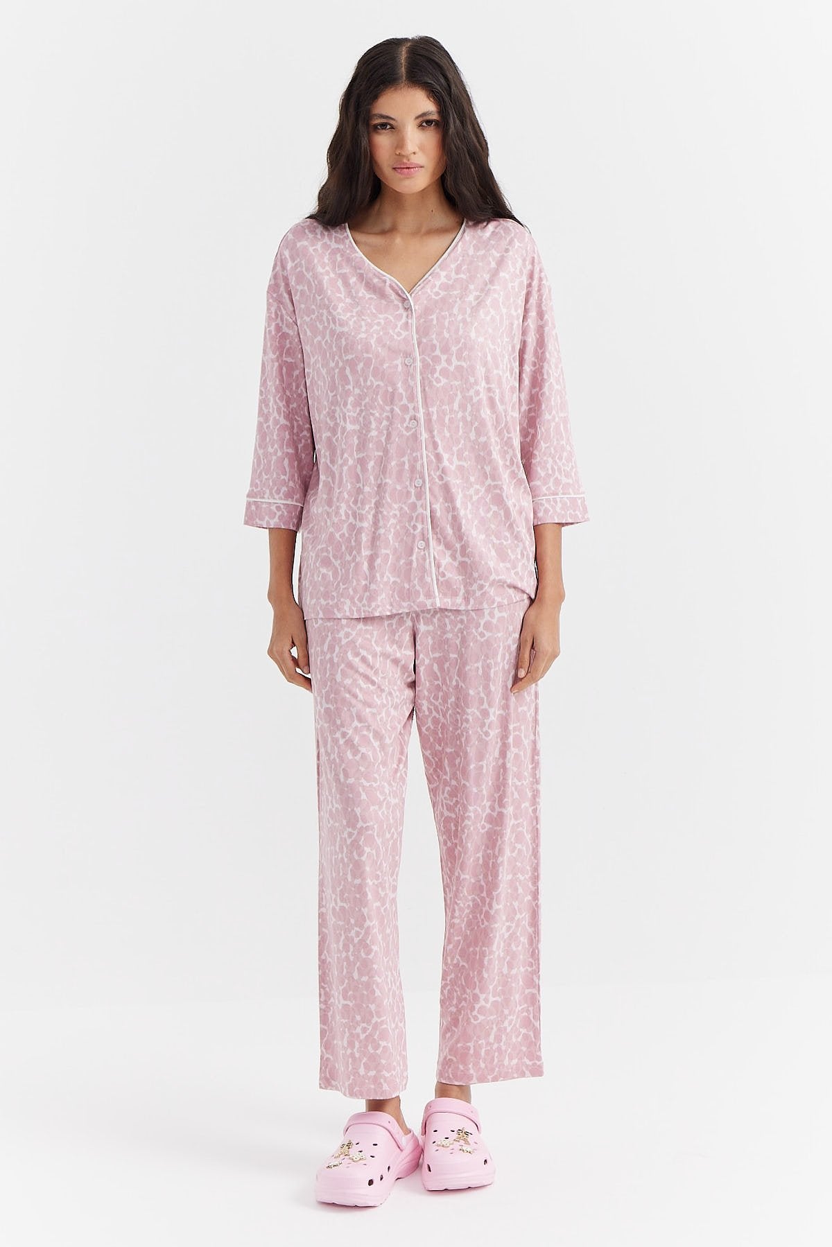 Kadın Desenli Pijama Takımı