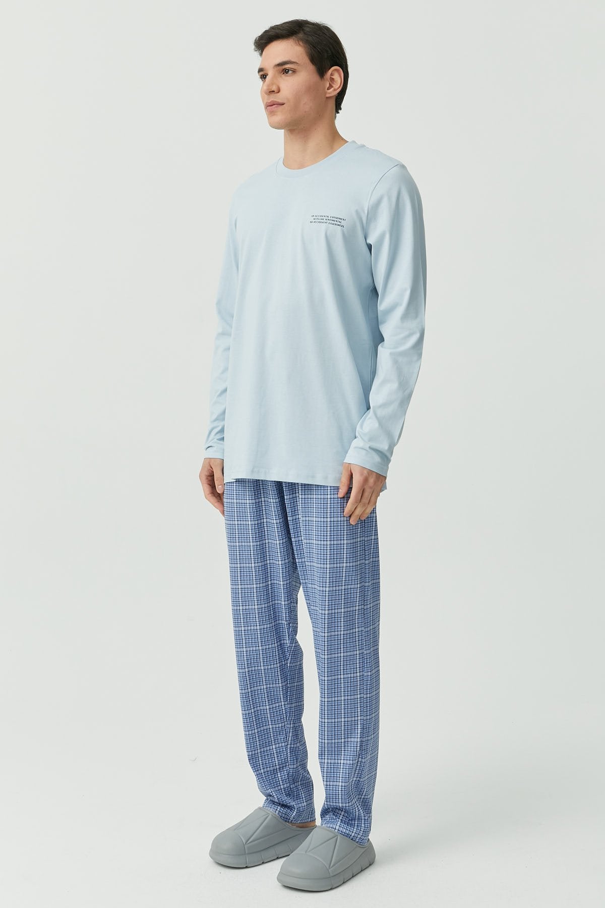 Desenli Uzun Kollu Pijama Takımı