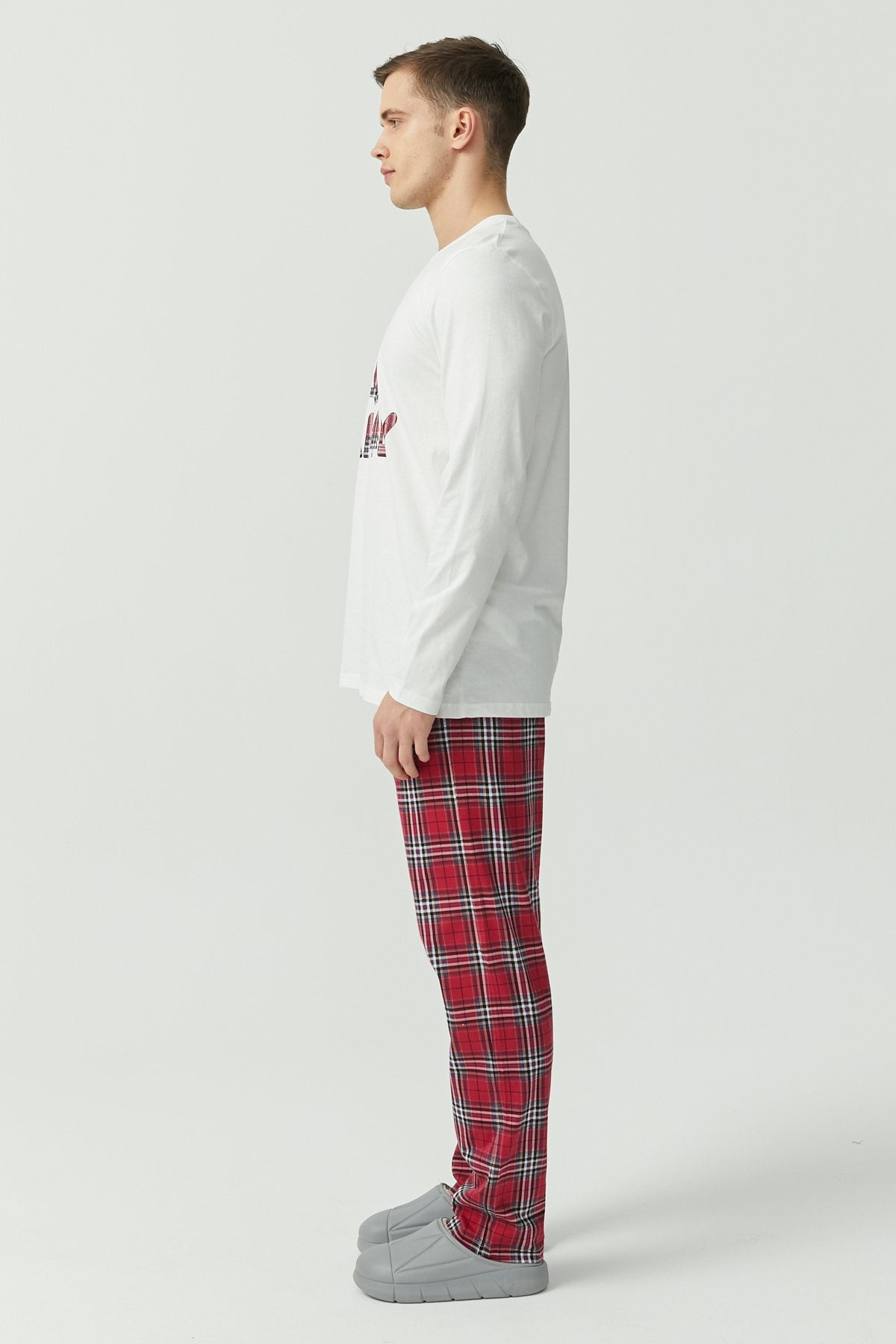 Desenli Uzun Kollu Pijama Takımı