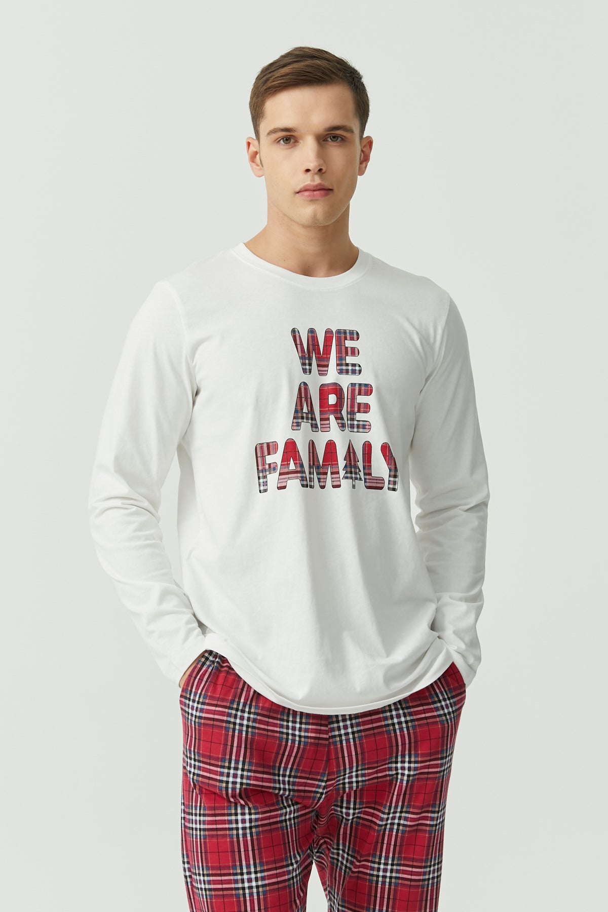 Desenli Uzun Kollu Pijama Takımı