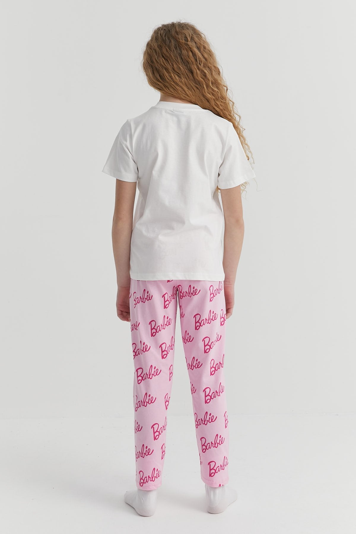 Kız Barbie Baskılı Pijama Takımı
