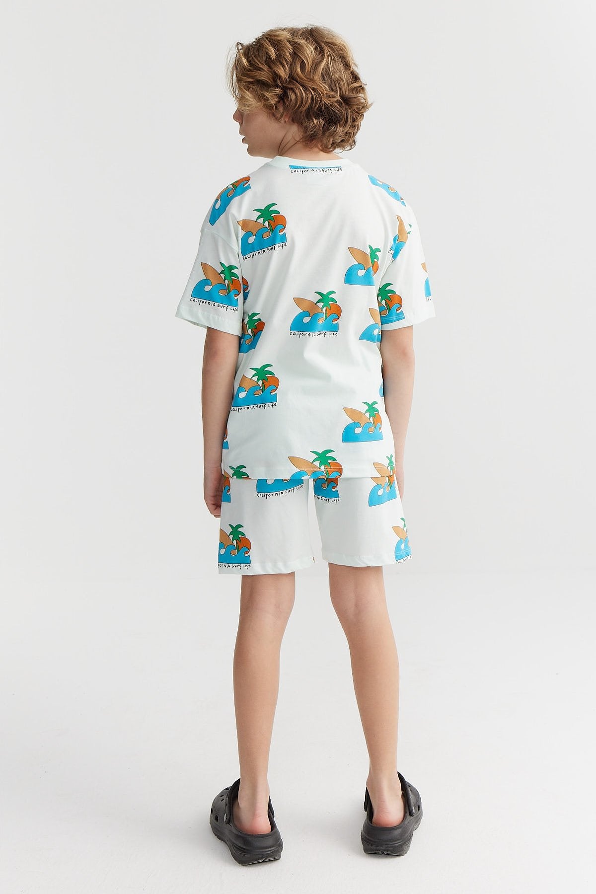 Erkek Çocuk Baskılı Şort Pijama Takımı