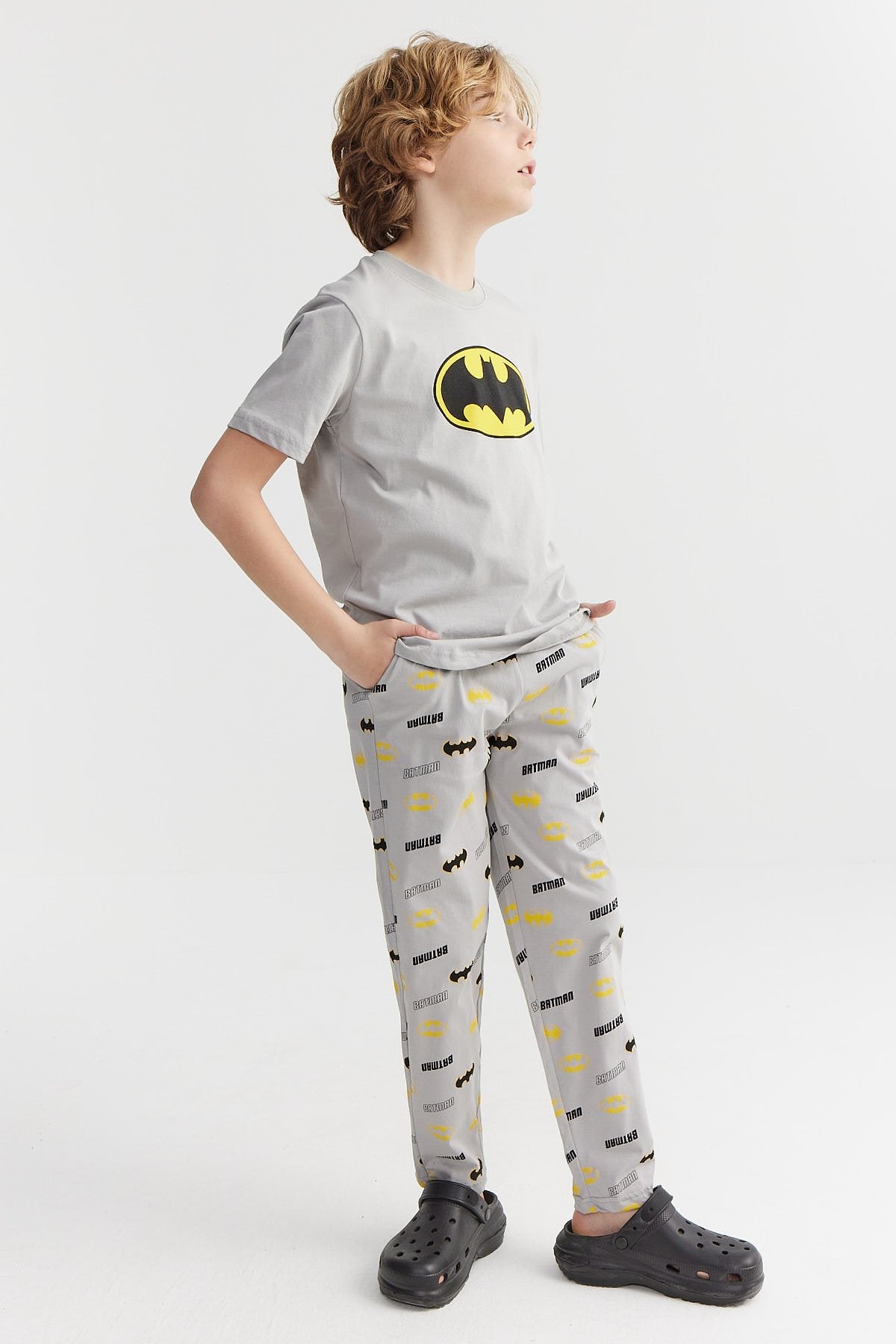 Erkek Çocuk Batman Baskılı Pijama Takımı