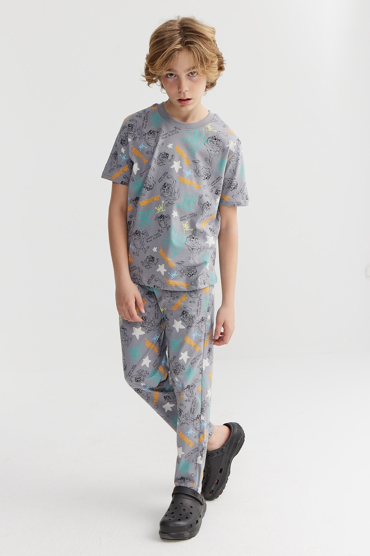 Erkek Çocuk Baskılı Pijama Takımı