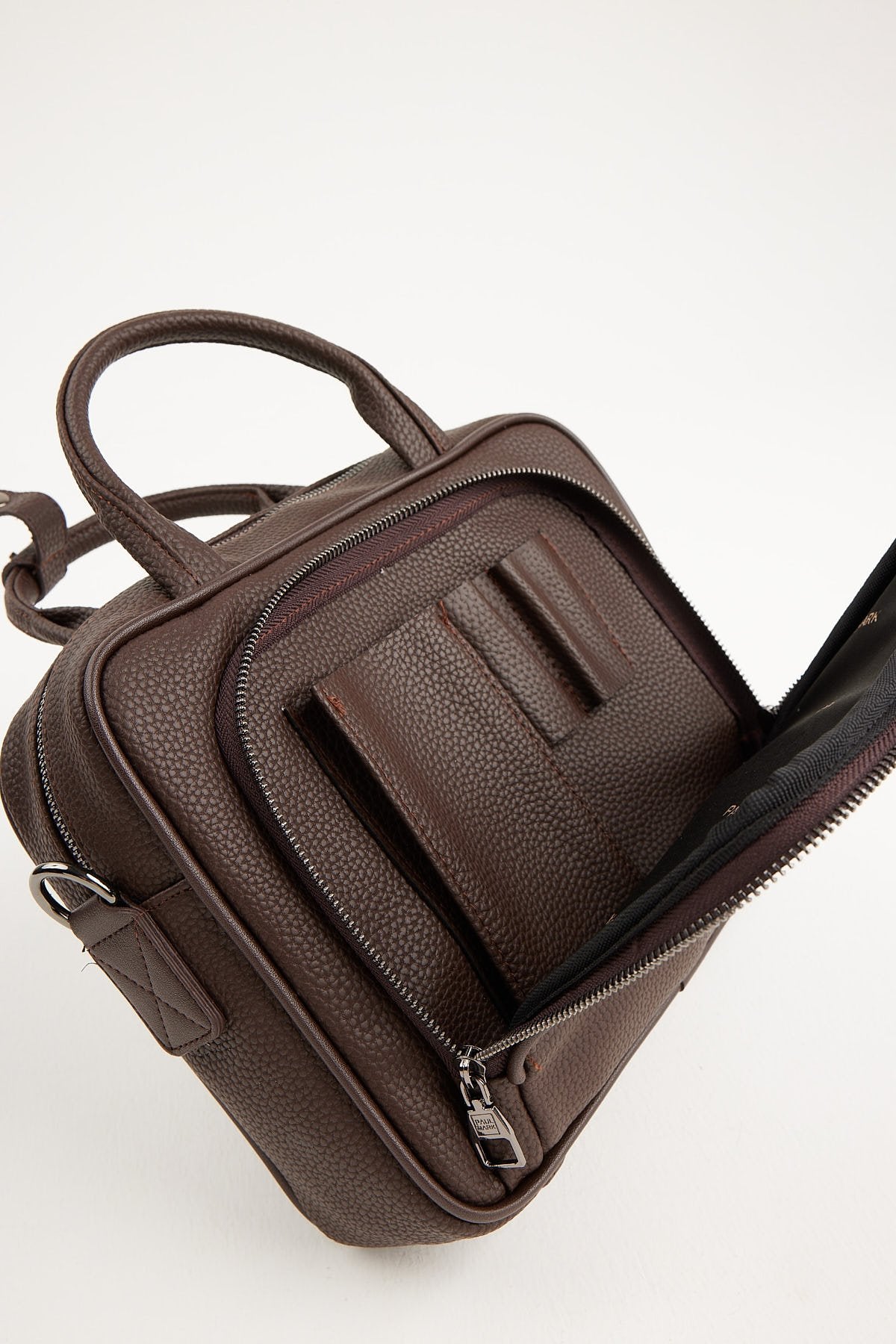 Men's Detailed Long Strap Leather Handbag