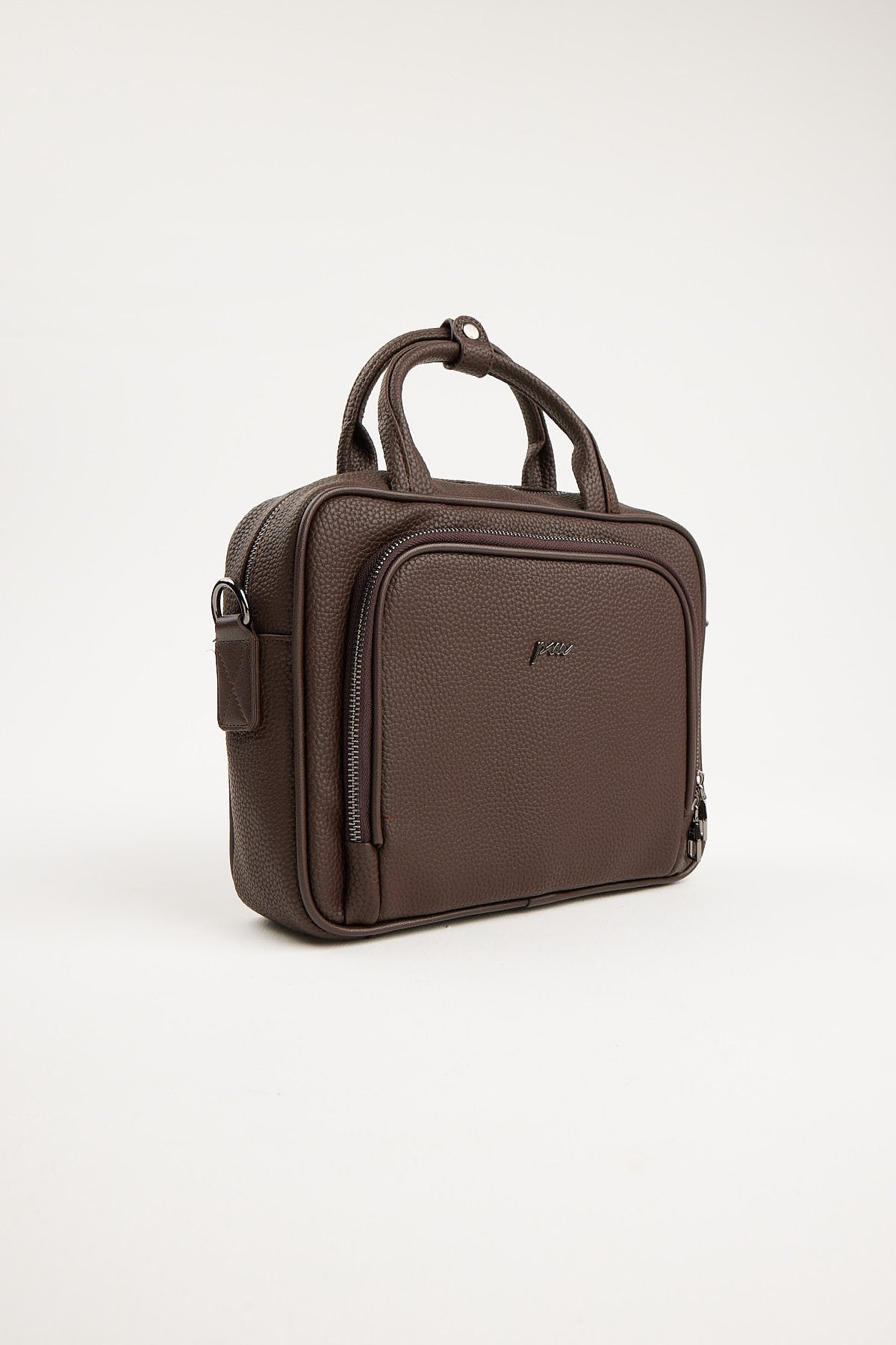 Men's Detailed Long Strap Leather Handbag