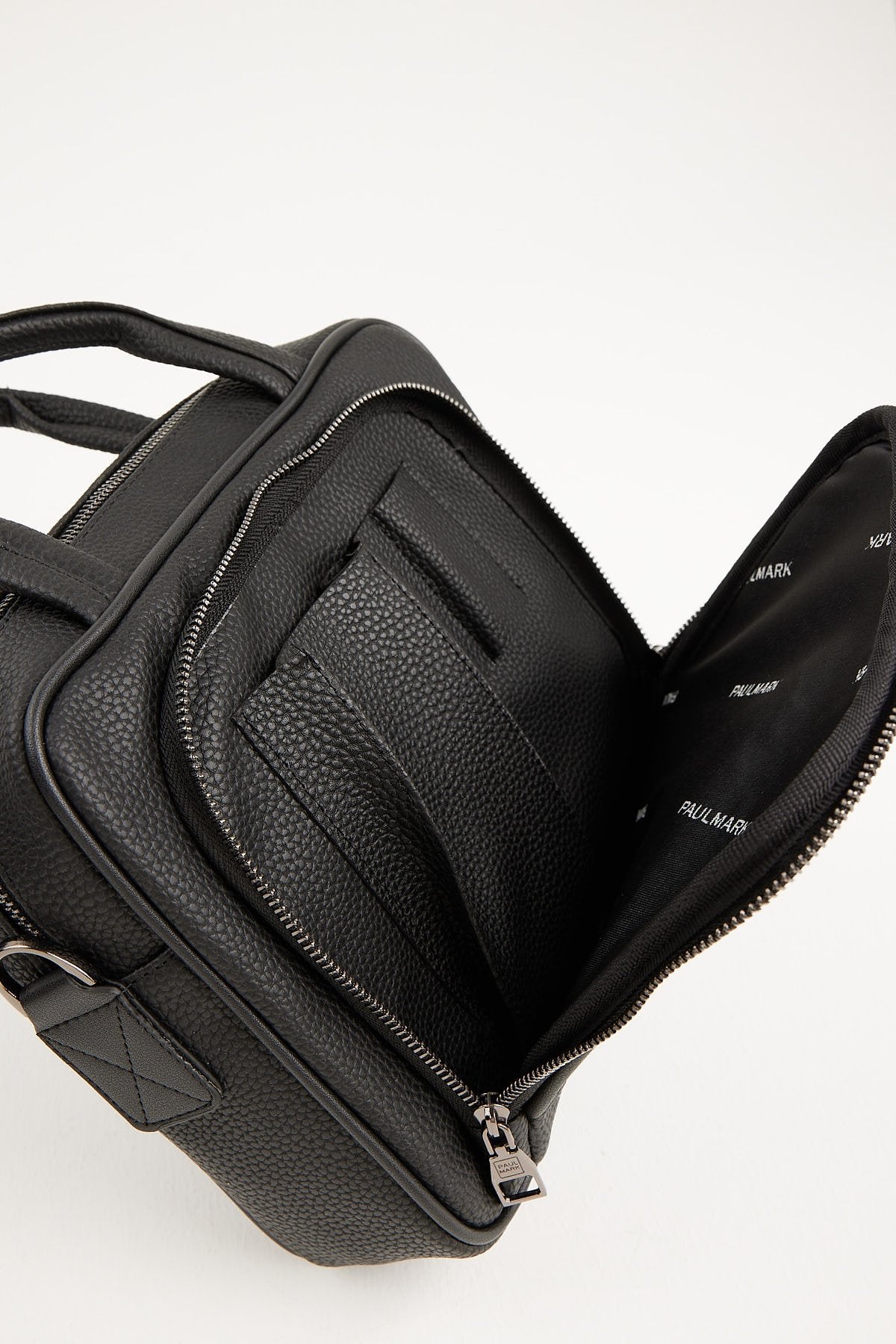 Men's Detailed Long Strap Leather Handbag