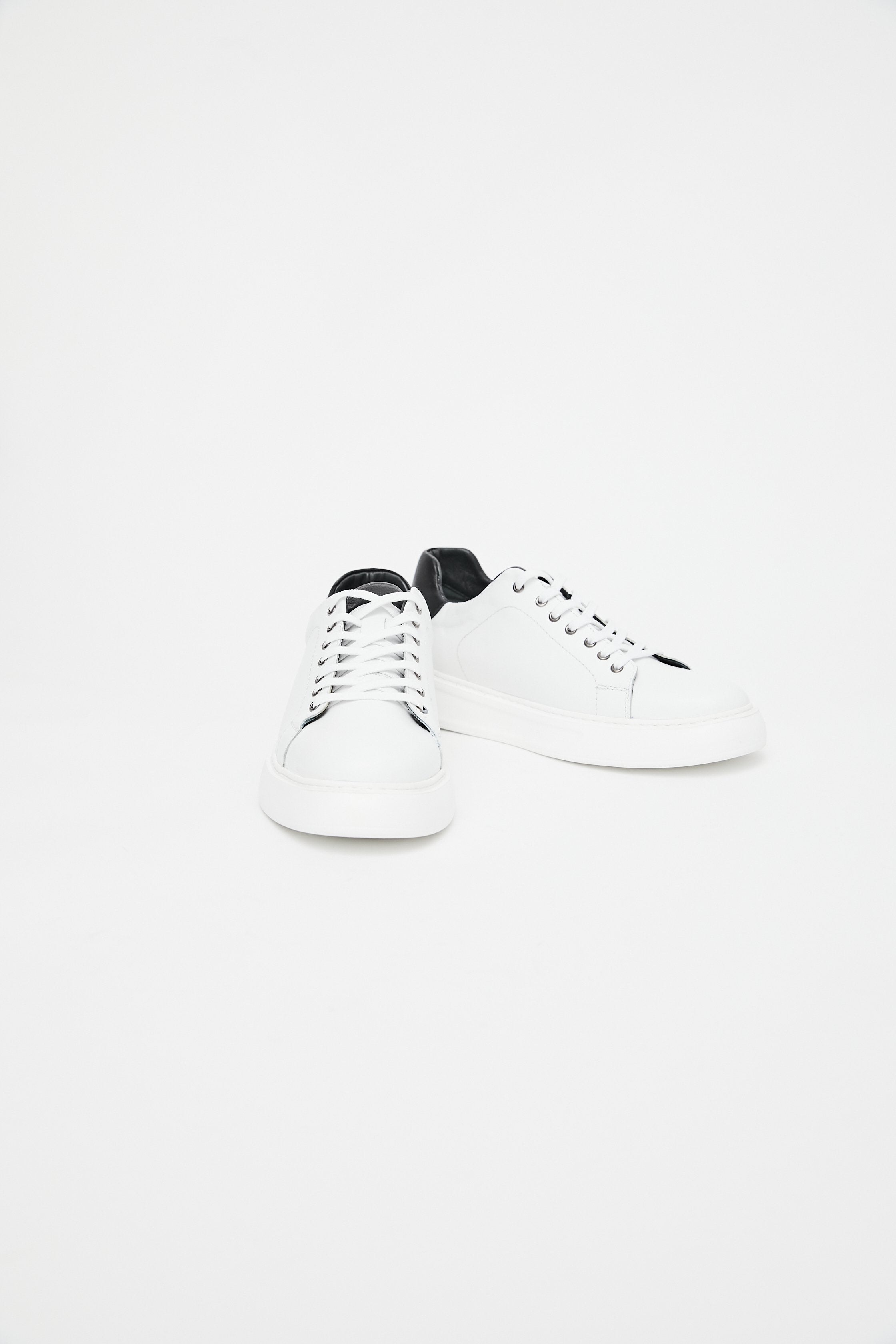 Leather Casual Shoes with Stitching Details