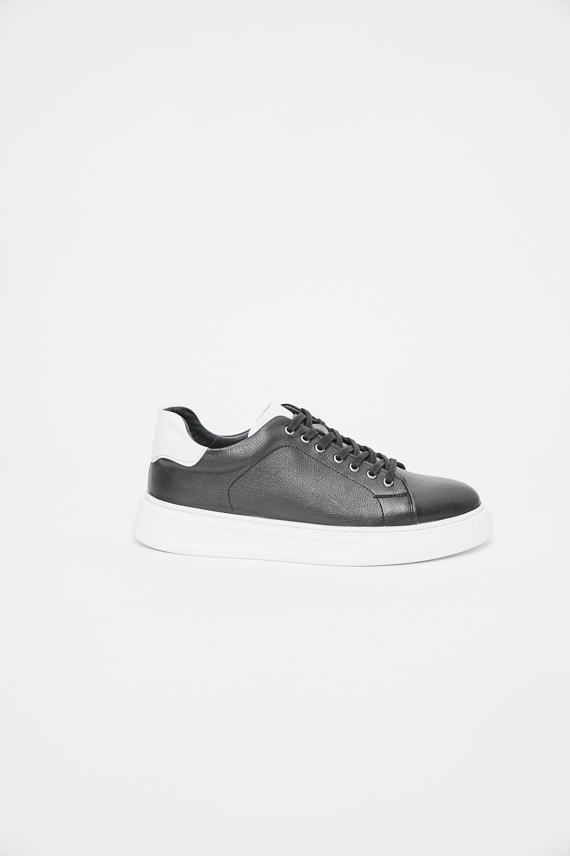 Leather Casual Shoes with Stitching Details