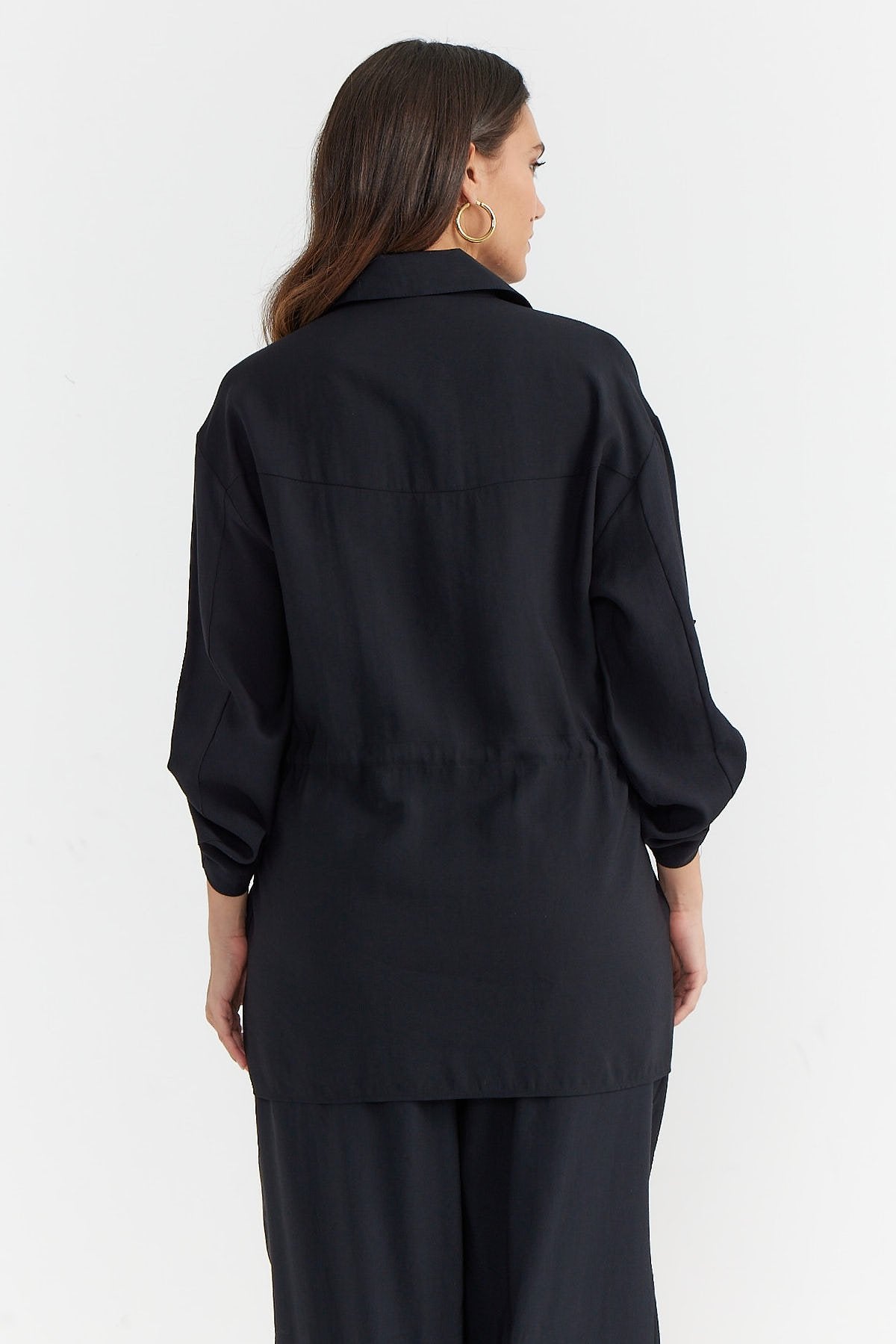 Women's Waist Tie-Up Cap with Pocket