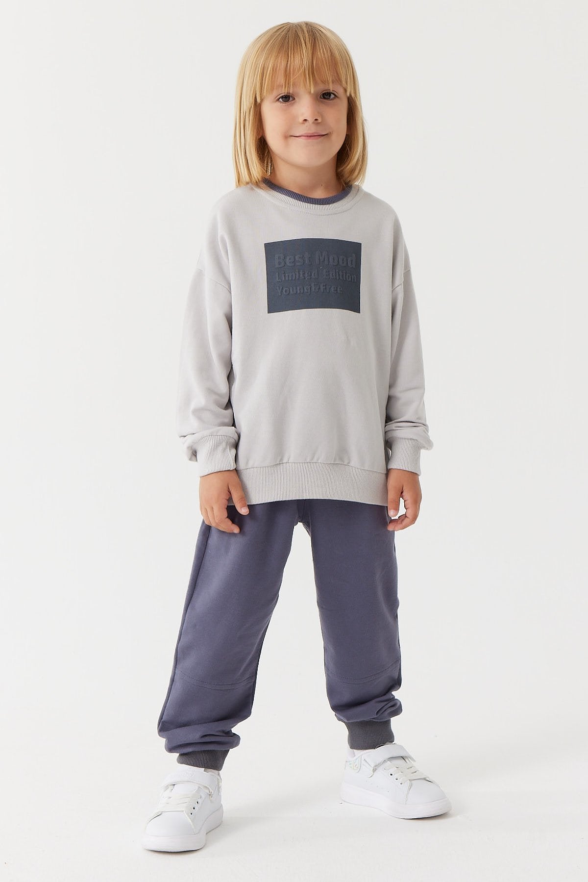 Boy's Printed Detailed 2-Piece Set