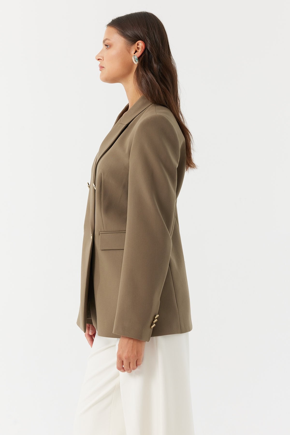 Women's Gold Button Detailed Jacket