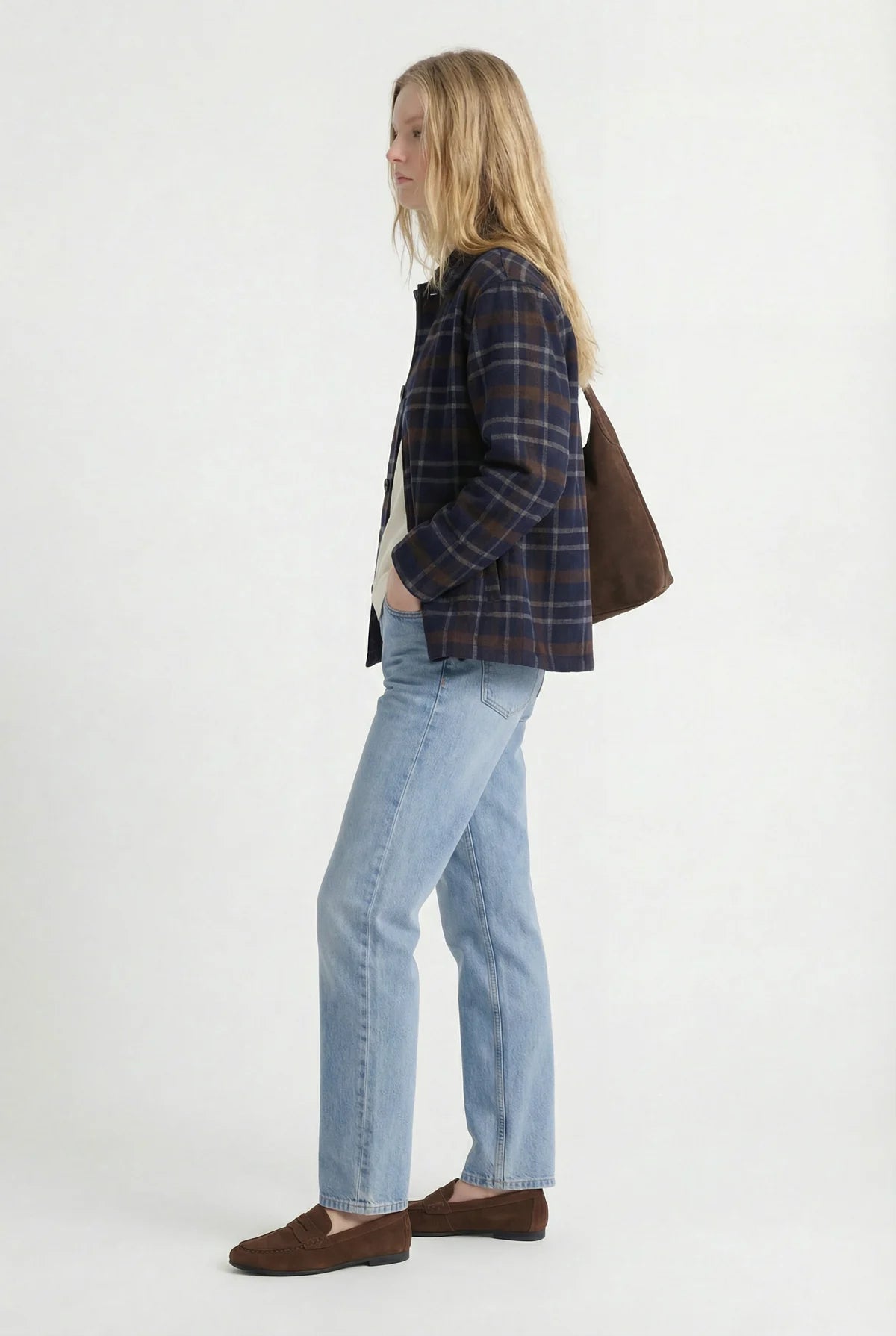 چاکەتی کراسی پلاید بۆ خانمان