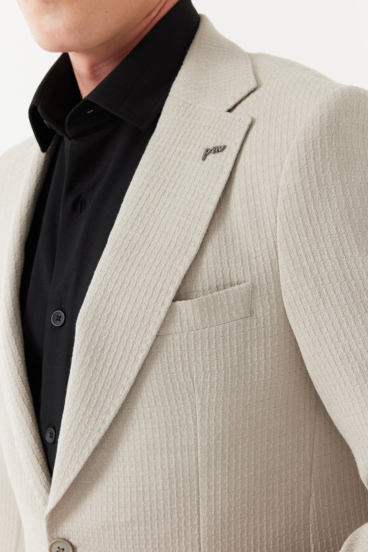 سترة رجالية بياقة أحادية