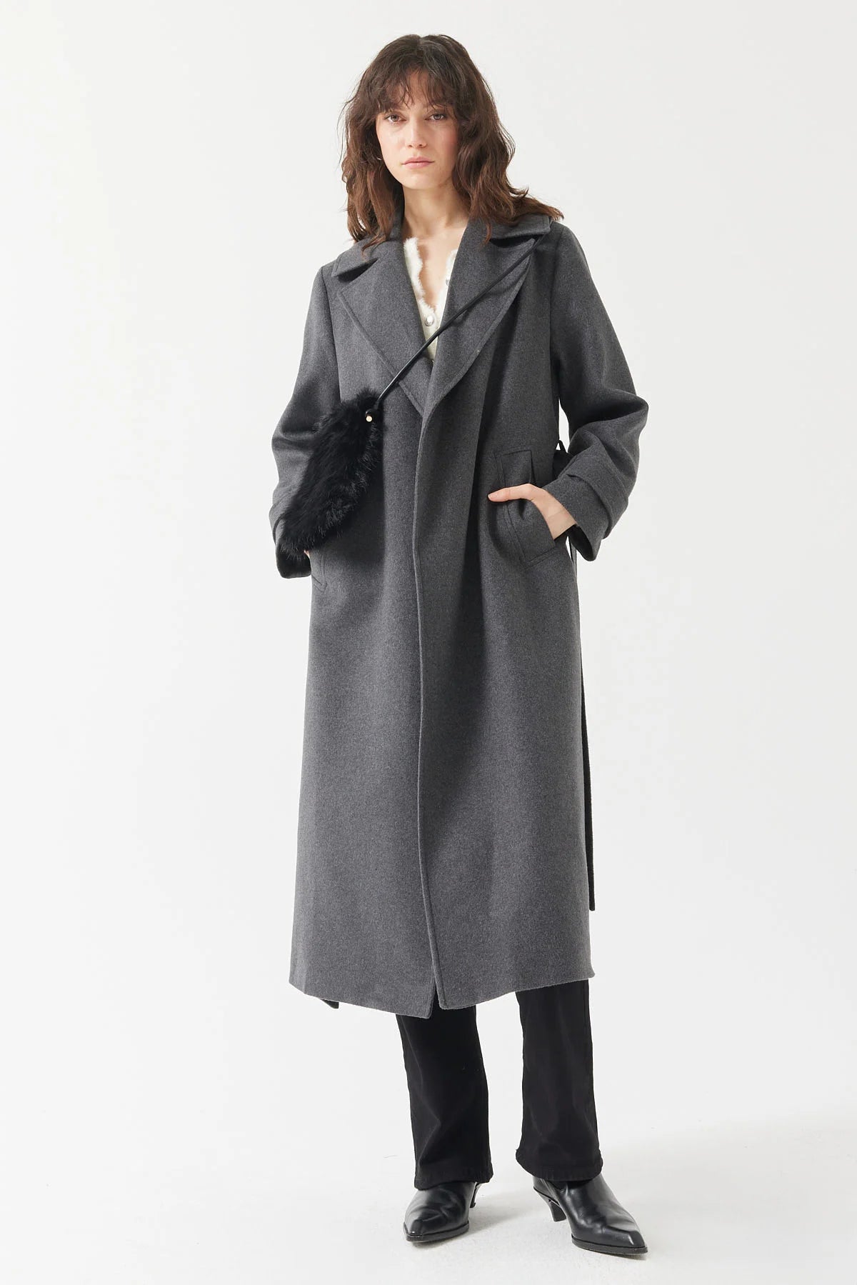 Women's Belted Cashmere Coat