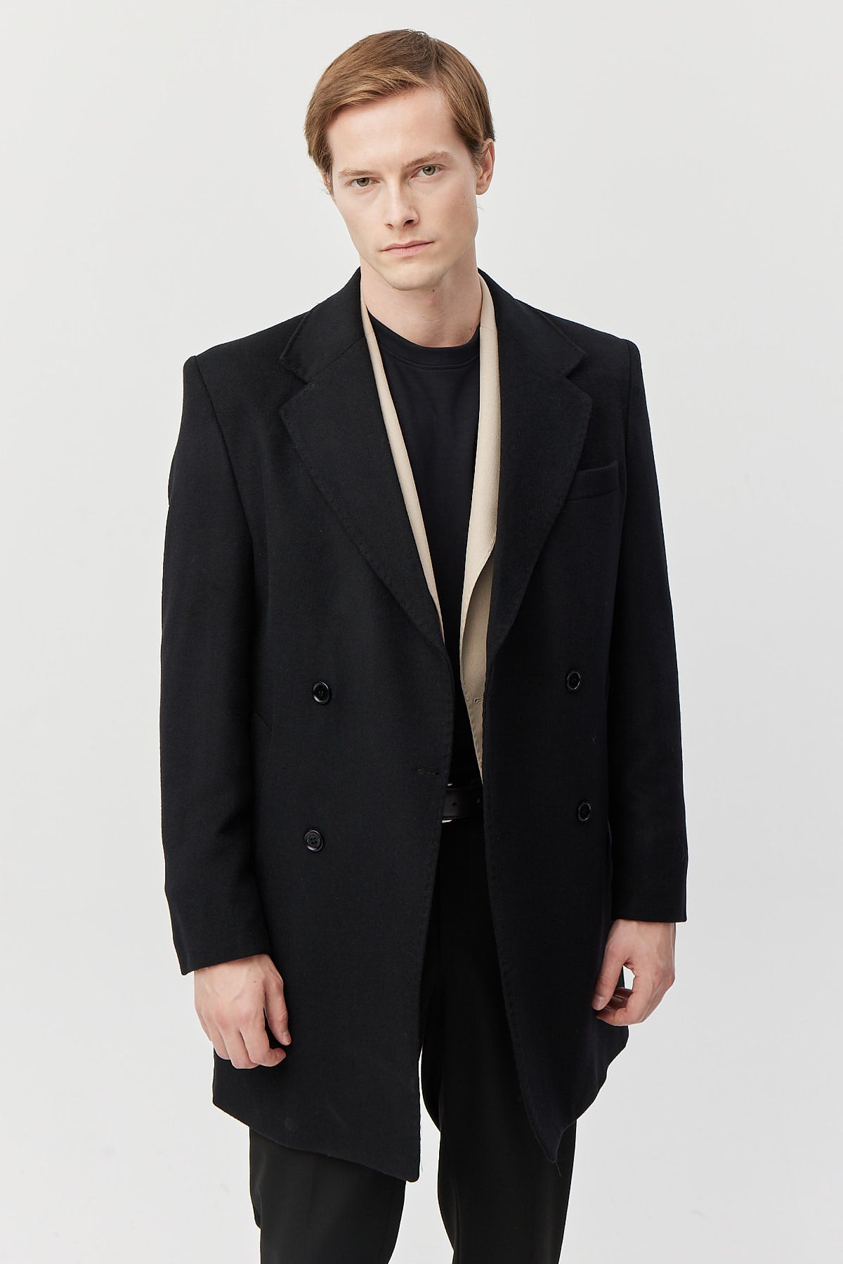 Men's Double-Breasted Collar Coat