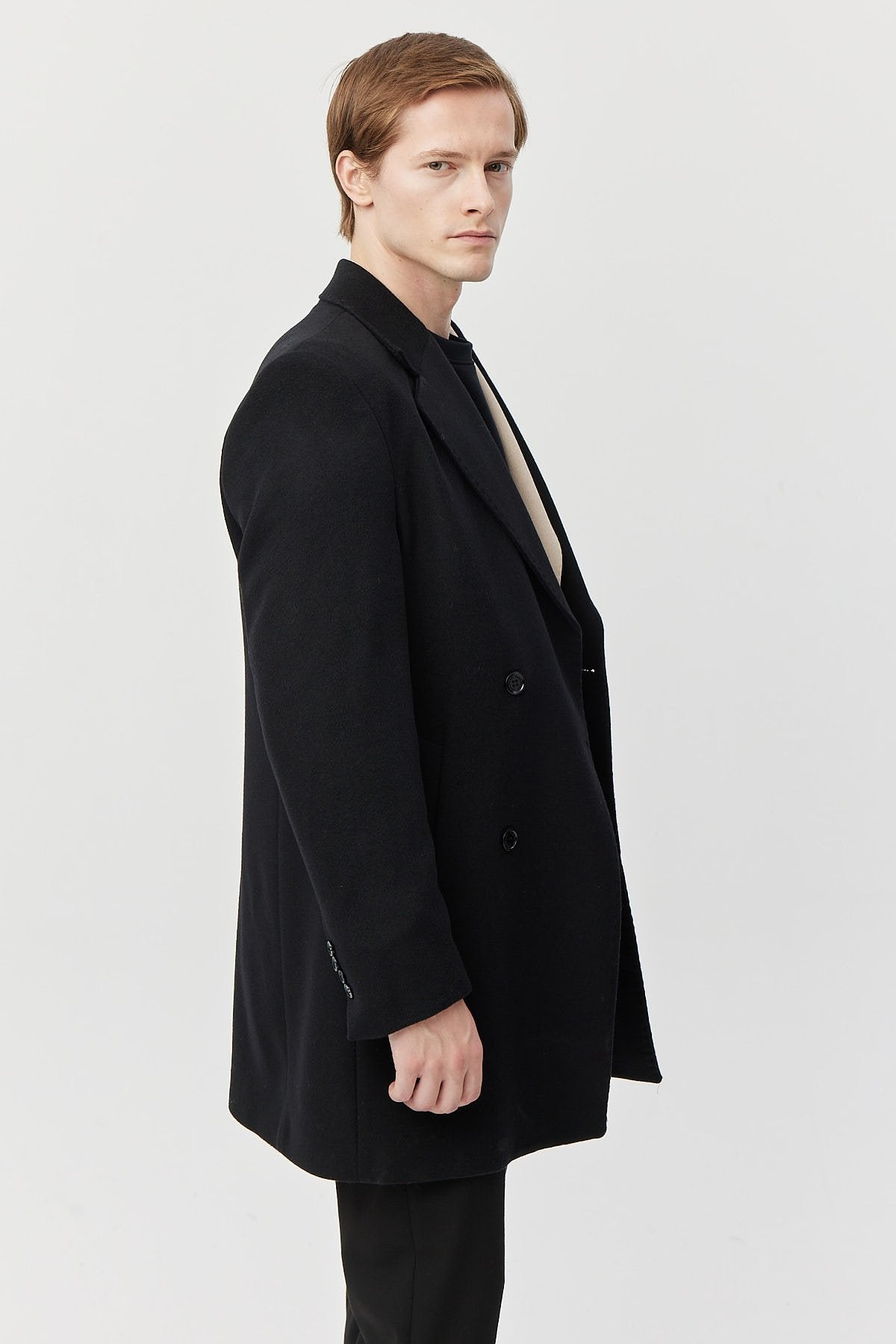 Men's Double-Breasted Collar Coat