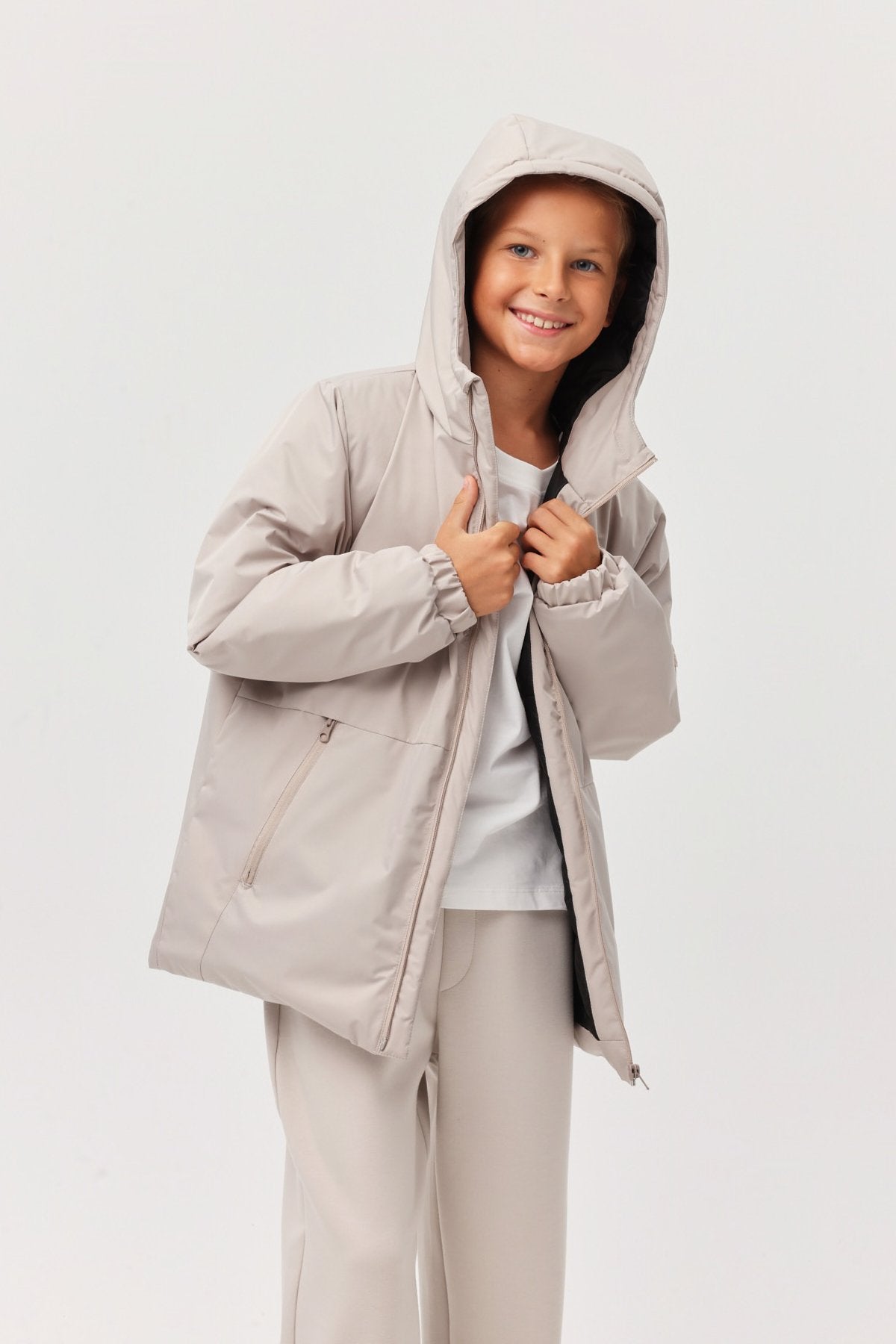 معطف للأولاد بغطاء للرأس