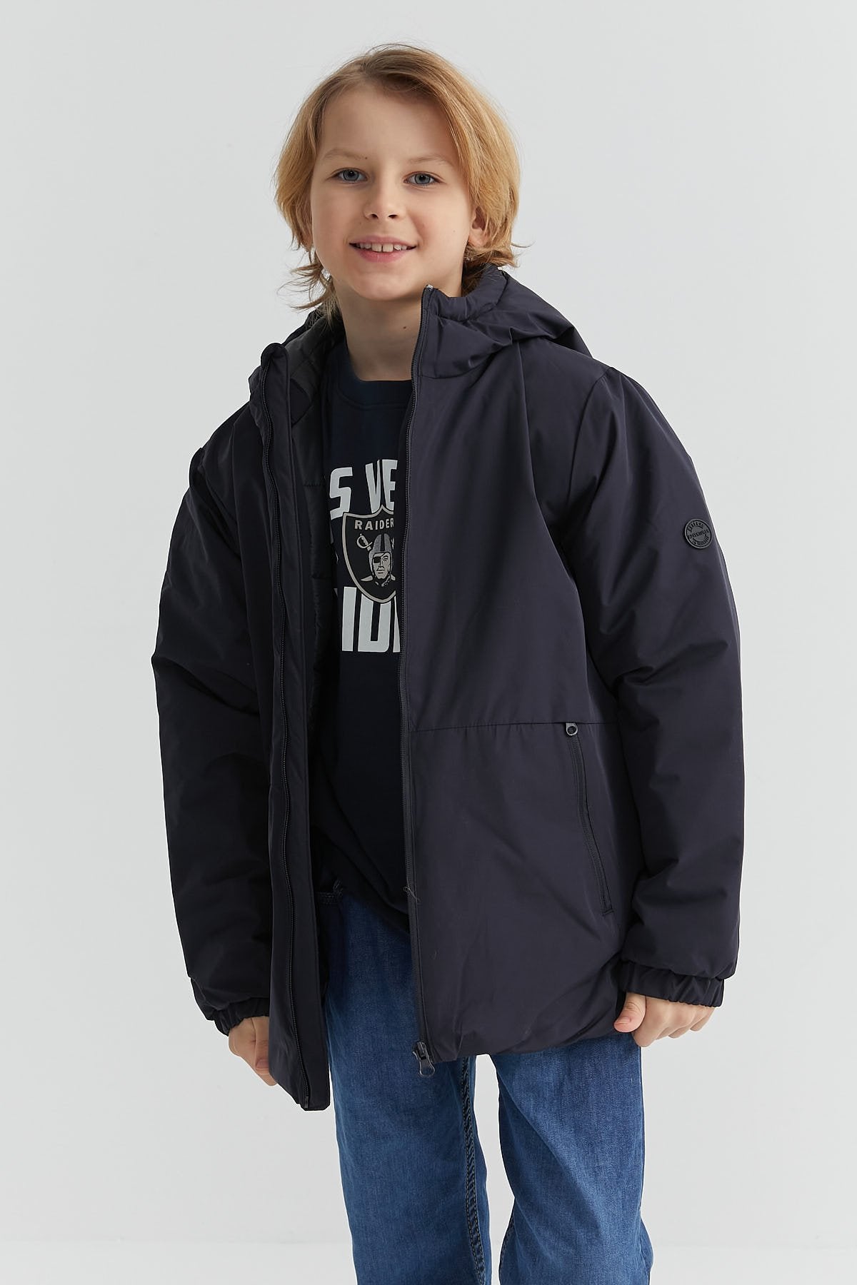 معطف للأولاد بغطاء للرأس