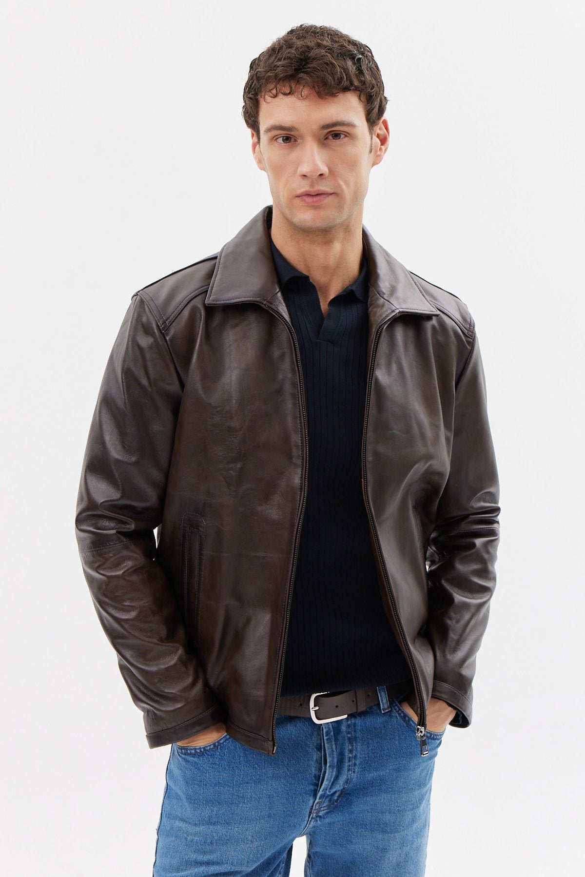 Men's Regular Leather Jacket