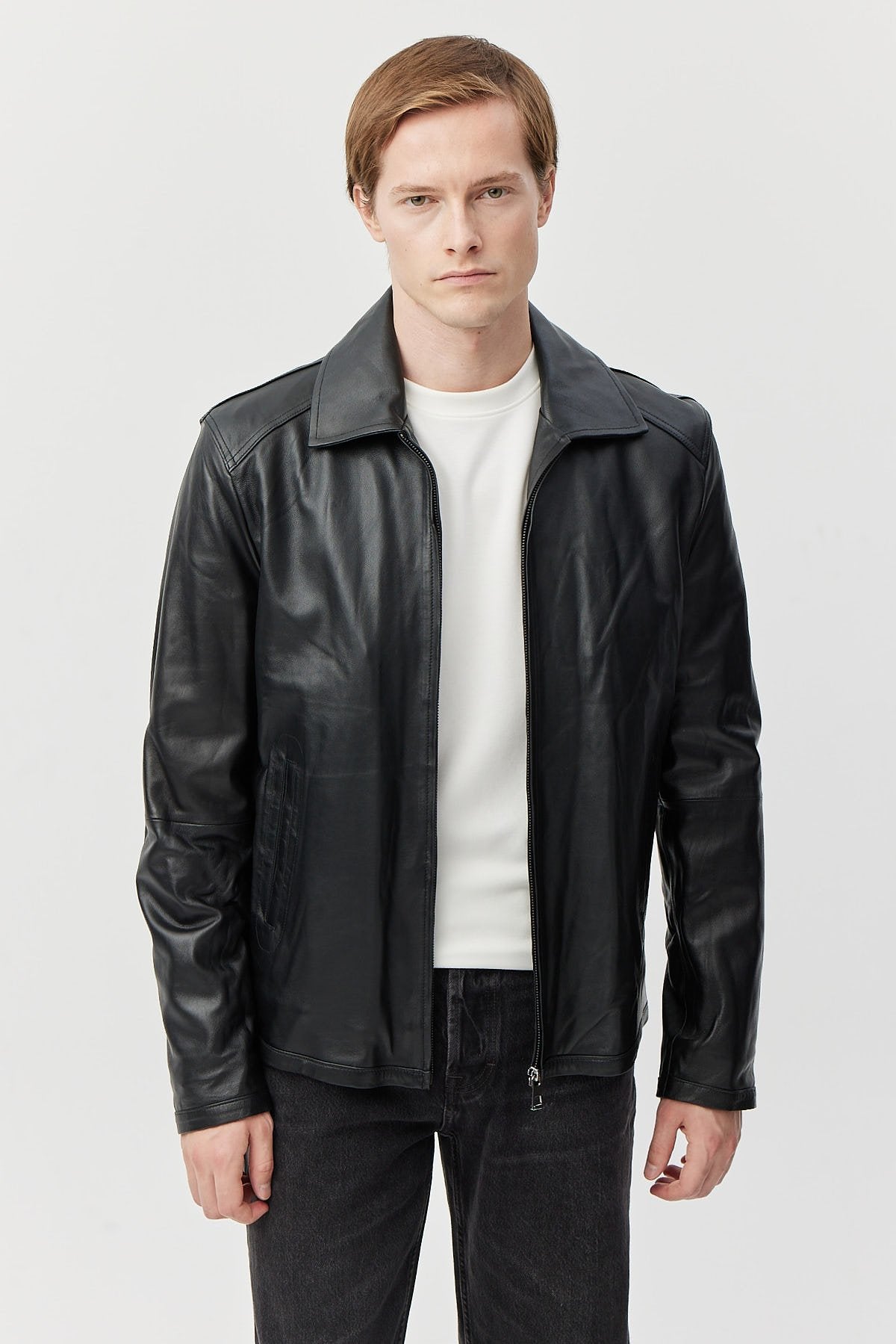 Men's Regular Leather Jacket