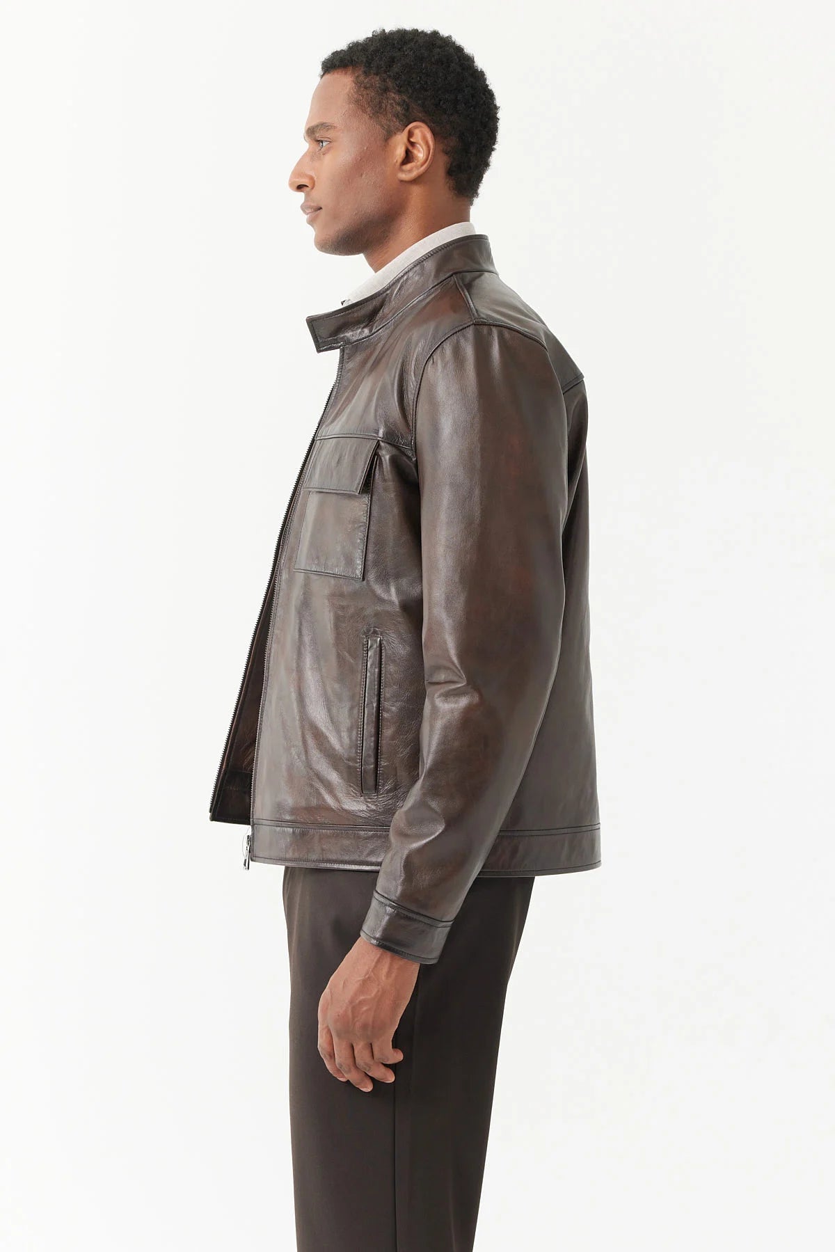 Men's Regular Leather Jacket