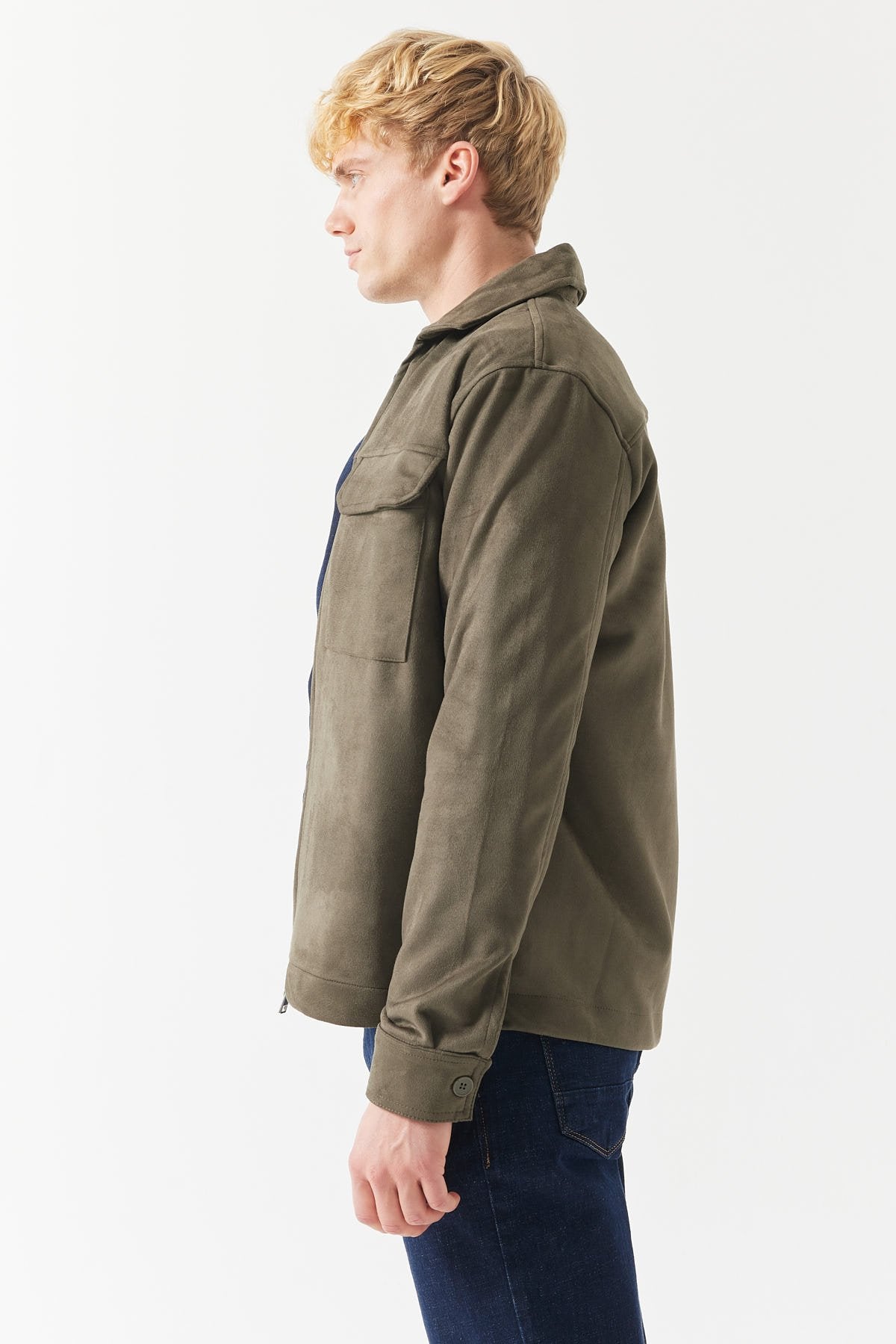 معطف رجالي بجيوب قابلة للطي