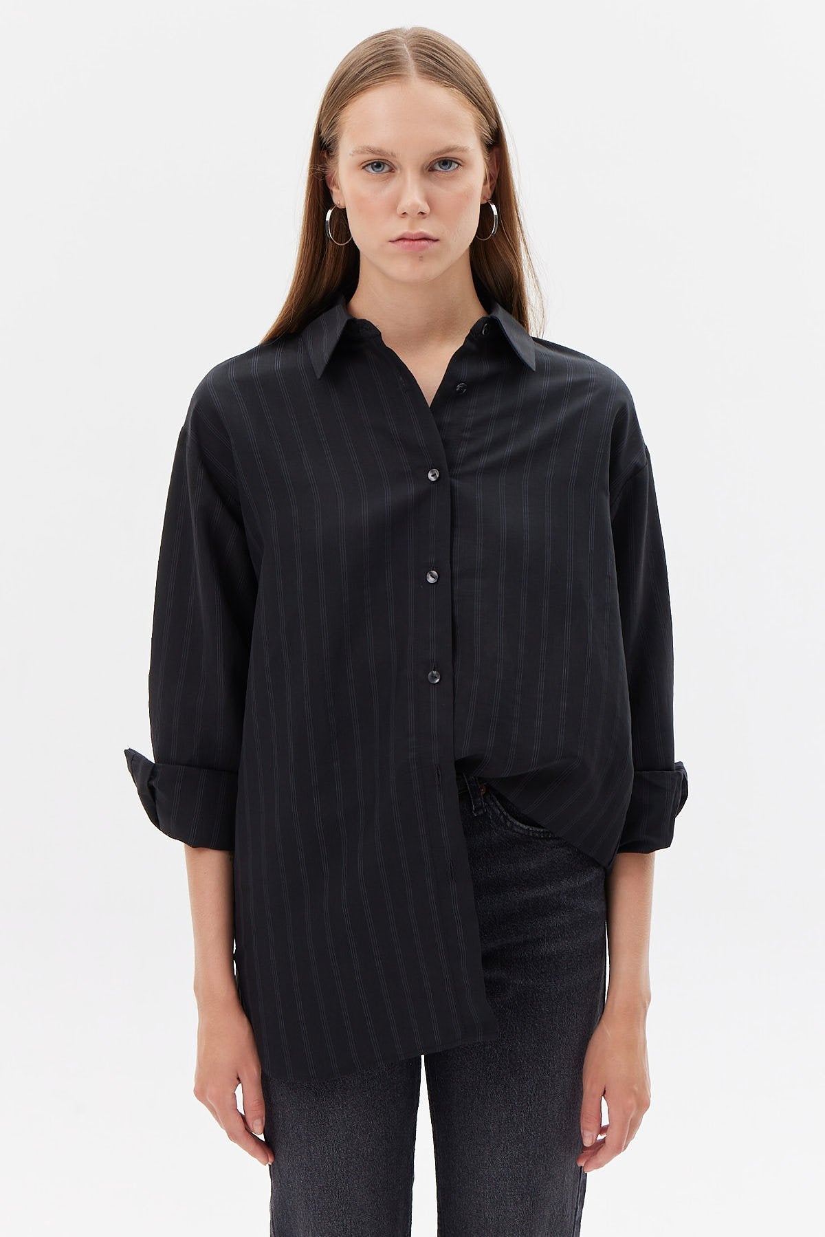 Kadın Çizgili Gömlek