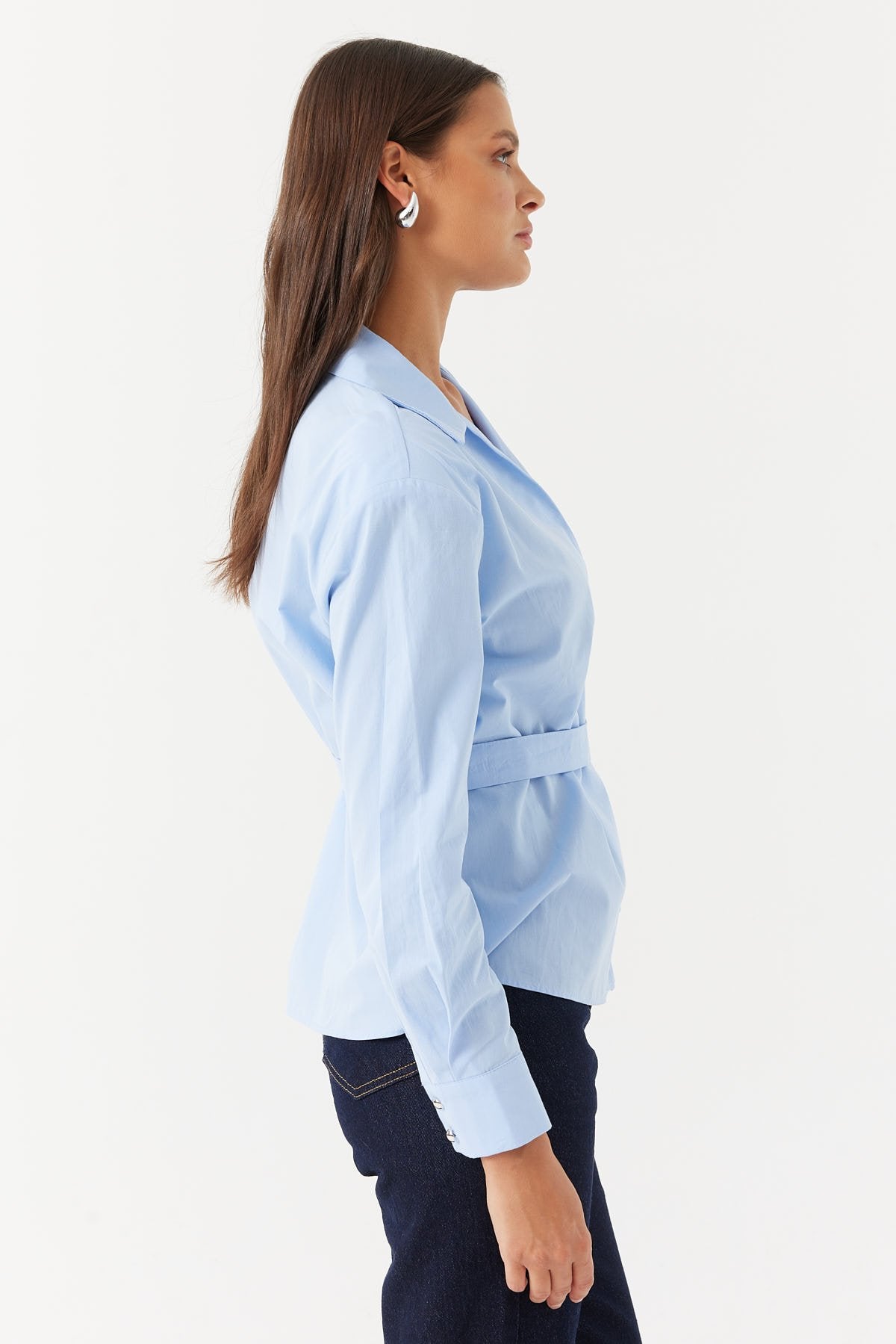 Kadın Kemerli Gömlek