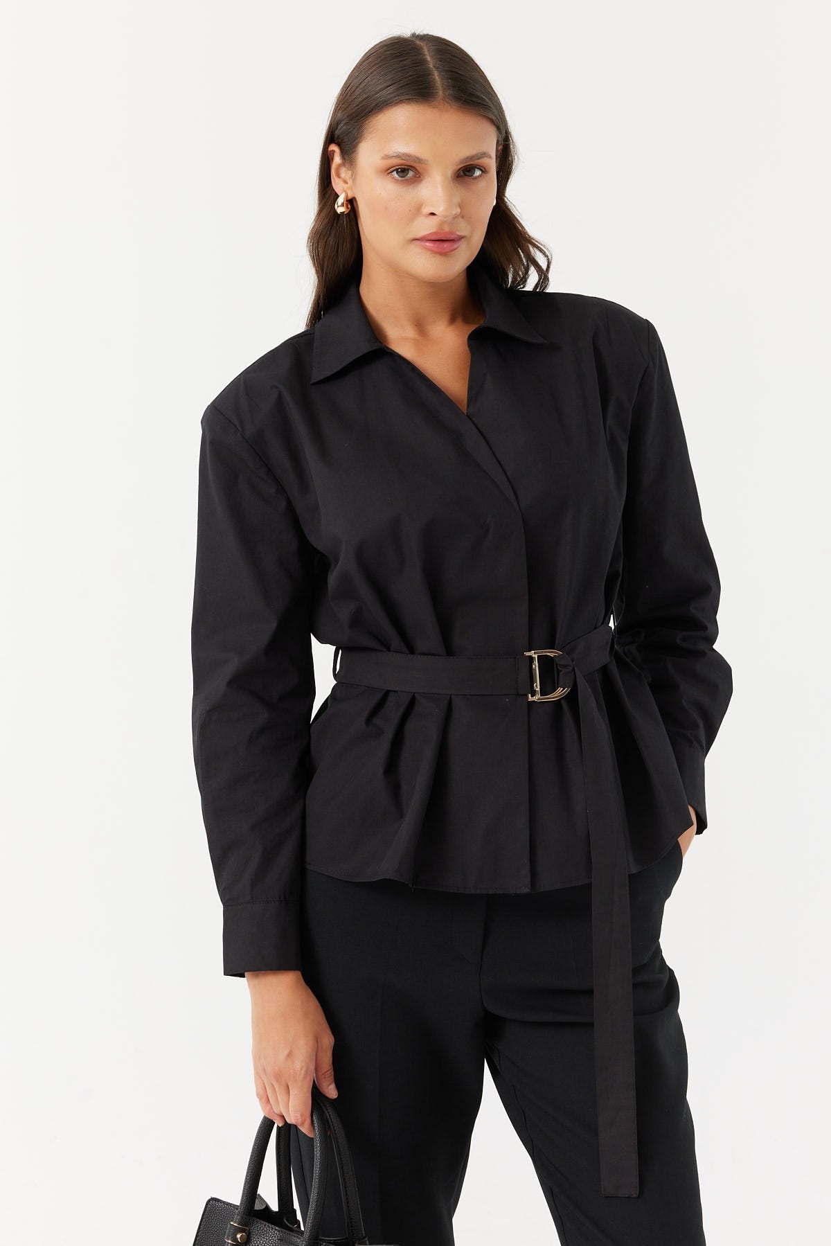 Kadın Kemerli Gömlek