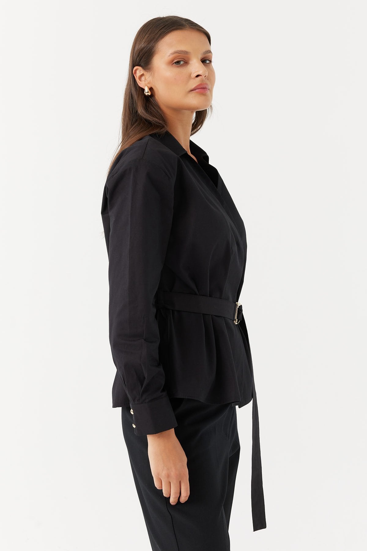 Kadın Kemerli Gömlek